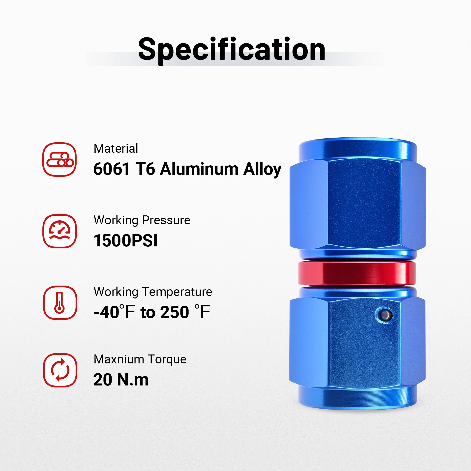 EVIL ENERGY 4/6/8/10AN Female To Female Straight/90 Degree Swivel Coupler Union Fitting Adapter Aluminum Red and Blue - Image 28