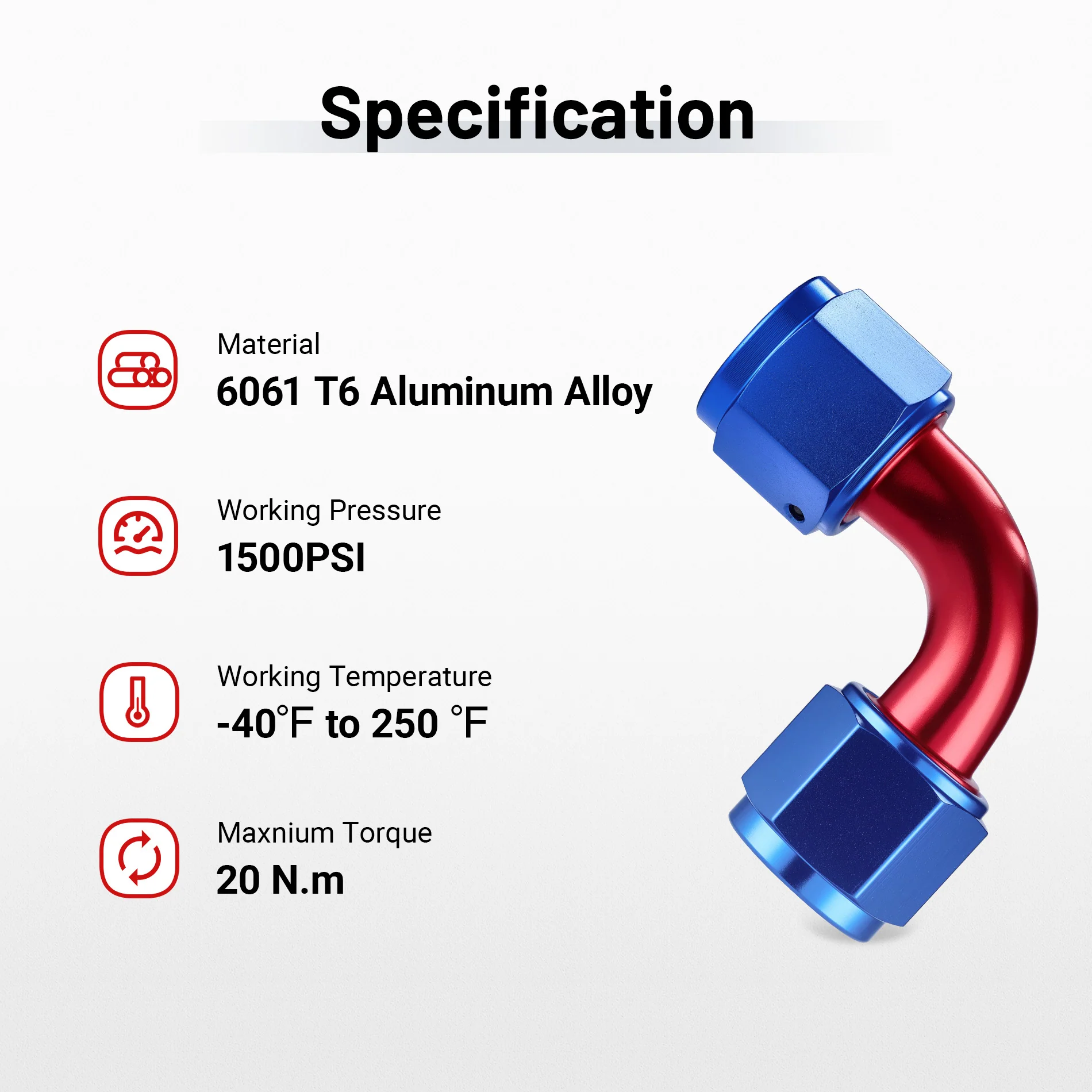 EVIL ENERGY 4/6/8/10AN Female To Female Straight/90 Degree Swivel Coupler Union Fitting Adapter Aluminum Red and Blue - Image 33