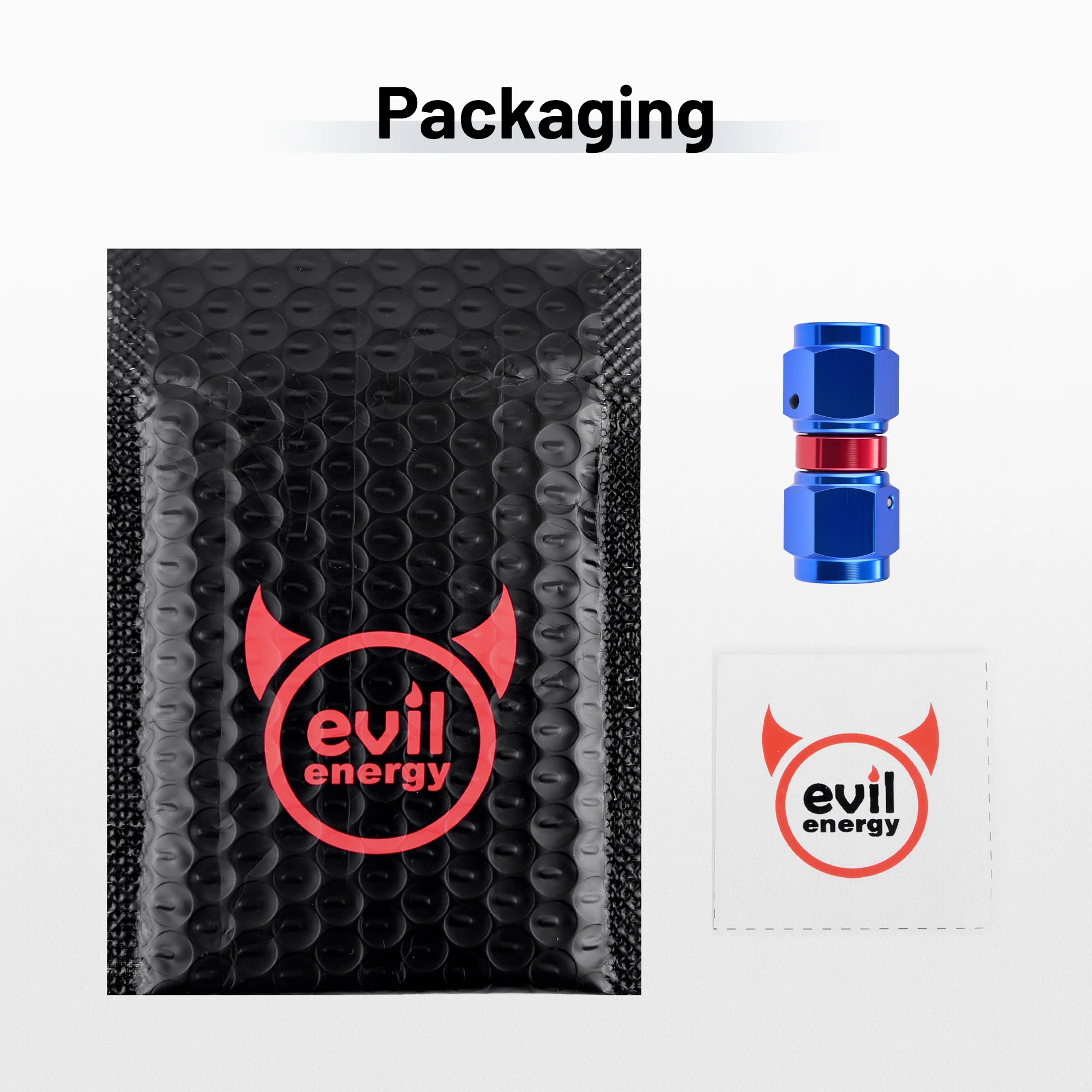 EVIL ENERGY 4/6/8/10AN Female To Female Straight/90 Degree Swivel Coupler Union Fitting Adapter Aluminum Red and Blue - Image 6