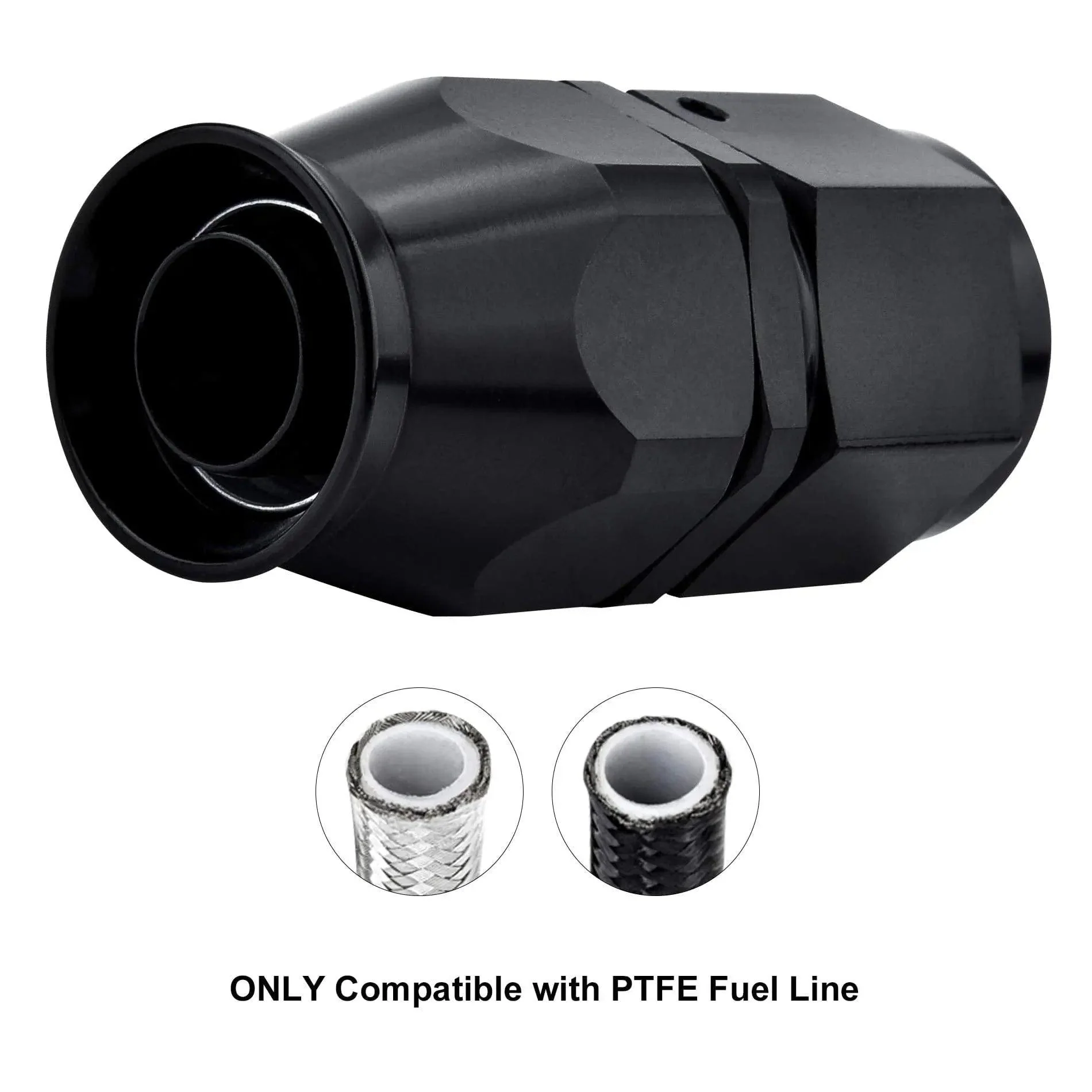 EVIL ENERGY PTFE Hose End Fitting for PTFE Hose Only (3/4/6/8/10/12AN) - Black - Image 29