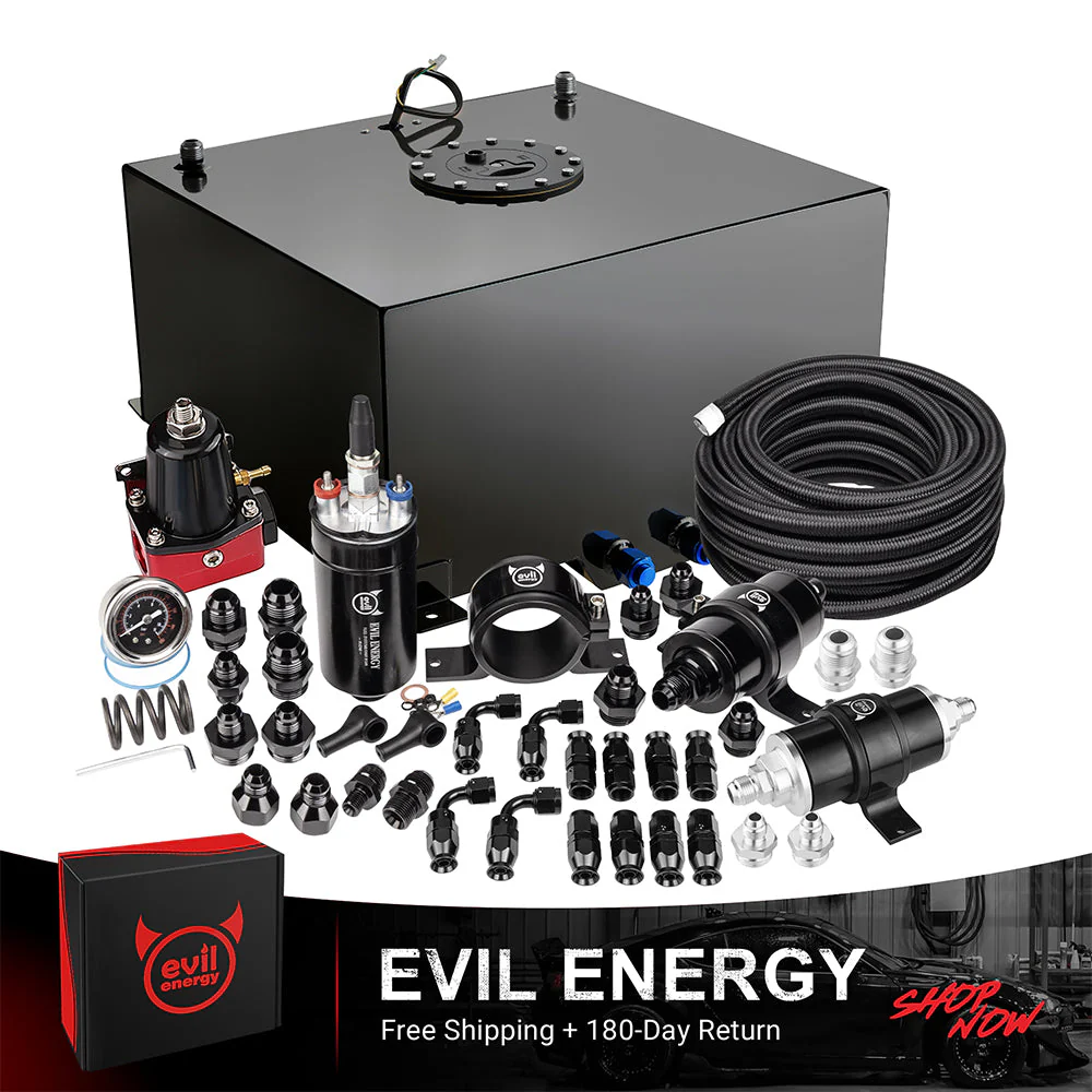 EVIL ENERGY 15Gal Fuel Cell Master Kit , 300LPH Pump & 20 FT PTFE Lines - High-Performance Racing Upgrade - Image 6