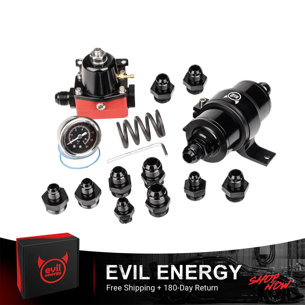 EVIL ENERGY EFI Returnless Fuel System kit-Fuel Cell Gas Tank Fuel Filter with Fuel Pressure Regulator Adjustable - Image 12