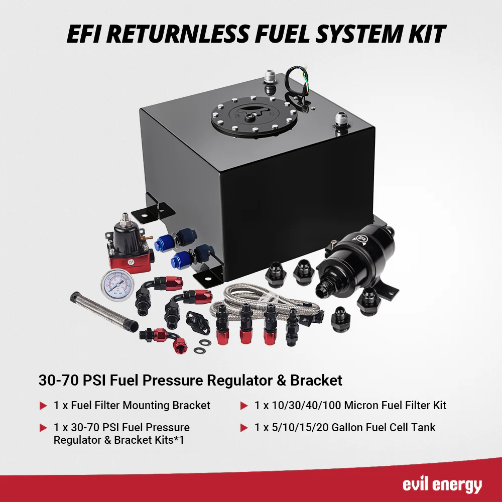 EVIL ENERGY EFI Returnless Fuel System kit-Fuel Cell Gas Tank Fuel Filter with Fuel Pressure Regulator Adjustable - Image 28