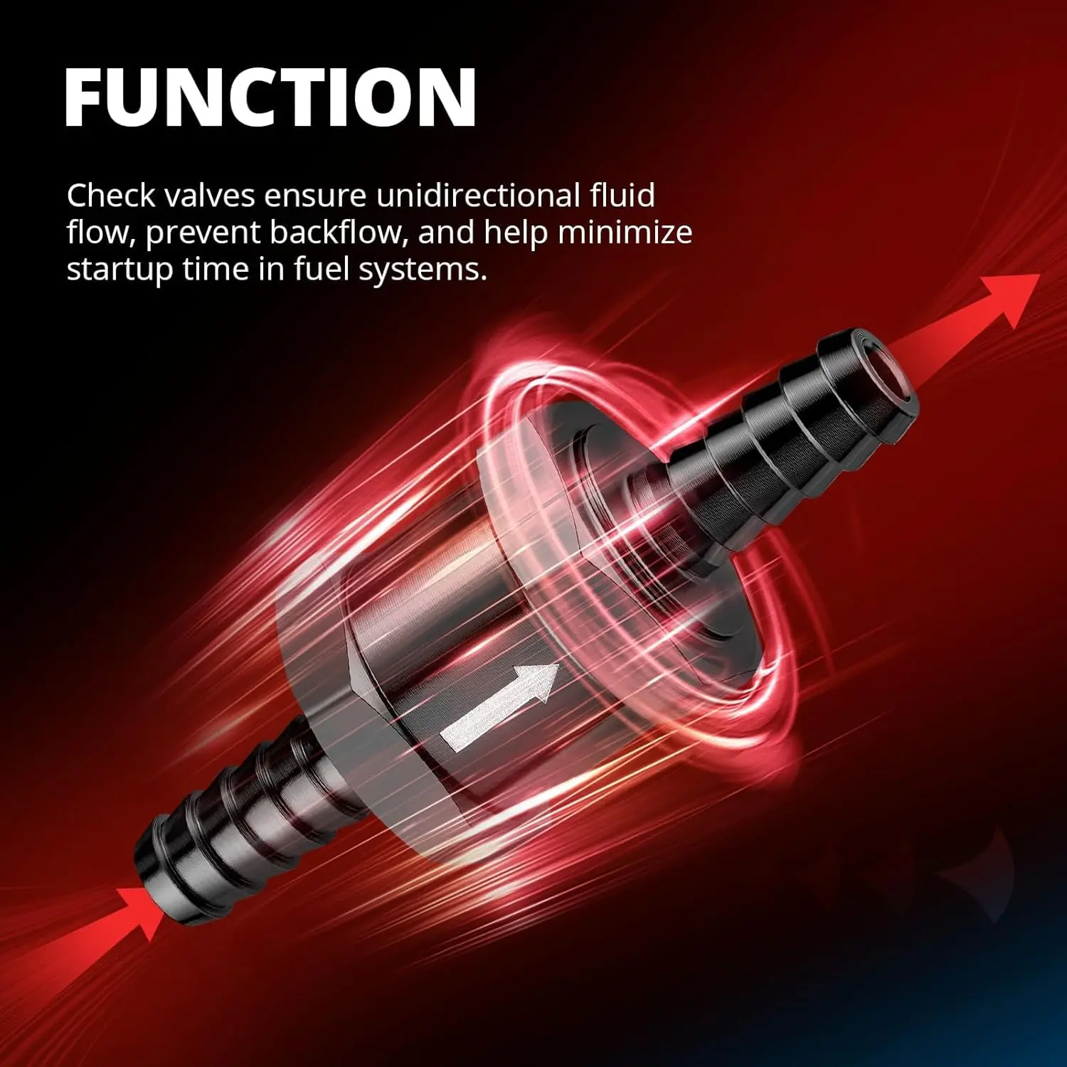 EVIL ENERGY Fuel Check Valve Set 1/4–1/2 inch | One Way Aluminum Fuel Line Valves for Carb & Low-Pressure Systems - Image 7