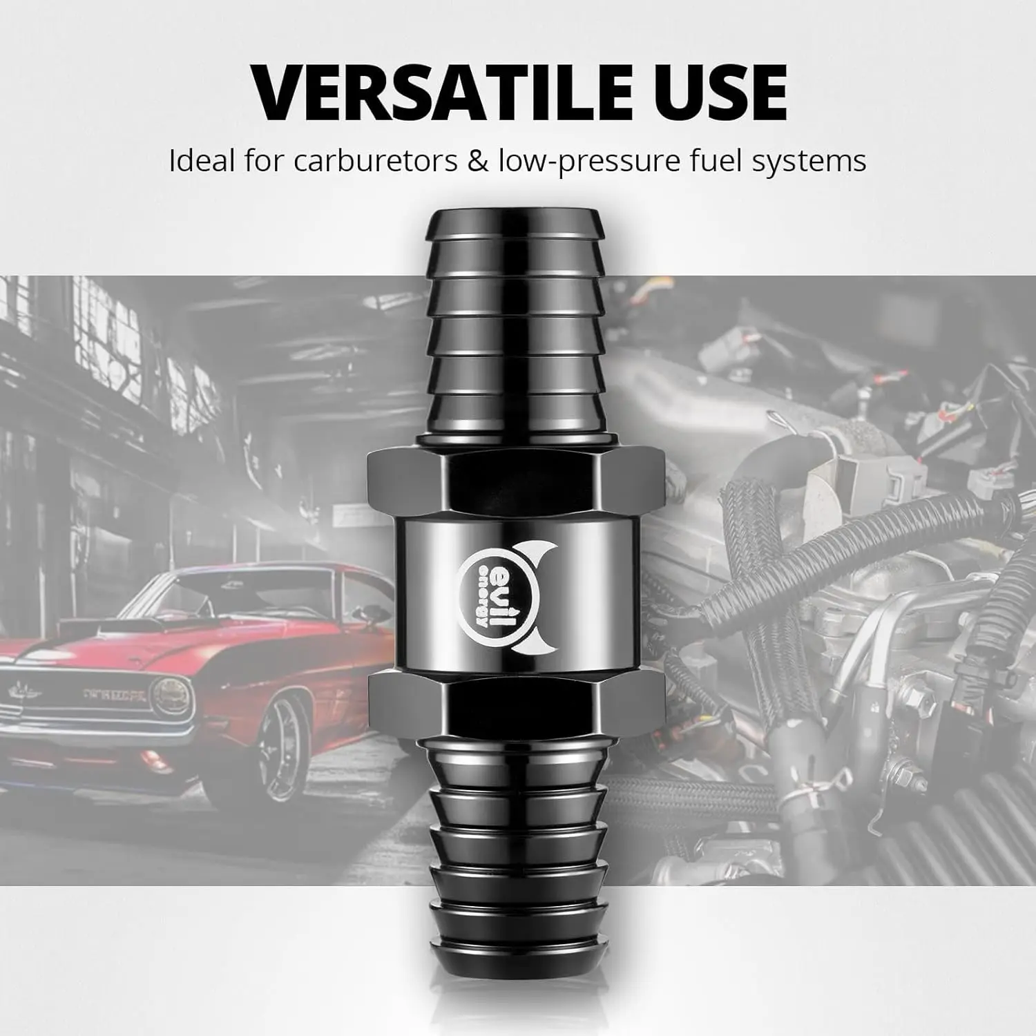 EVIL ENERGY Fuel Check Valve Set 1/4–1/2 inch | One Way Aluminum Fuel Line Valves for Carb & Low-Pressure Systems - Image 8