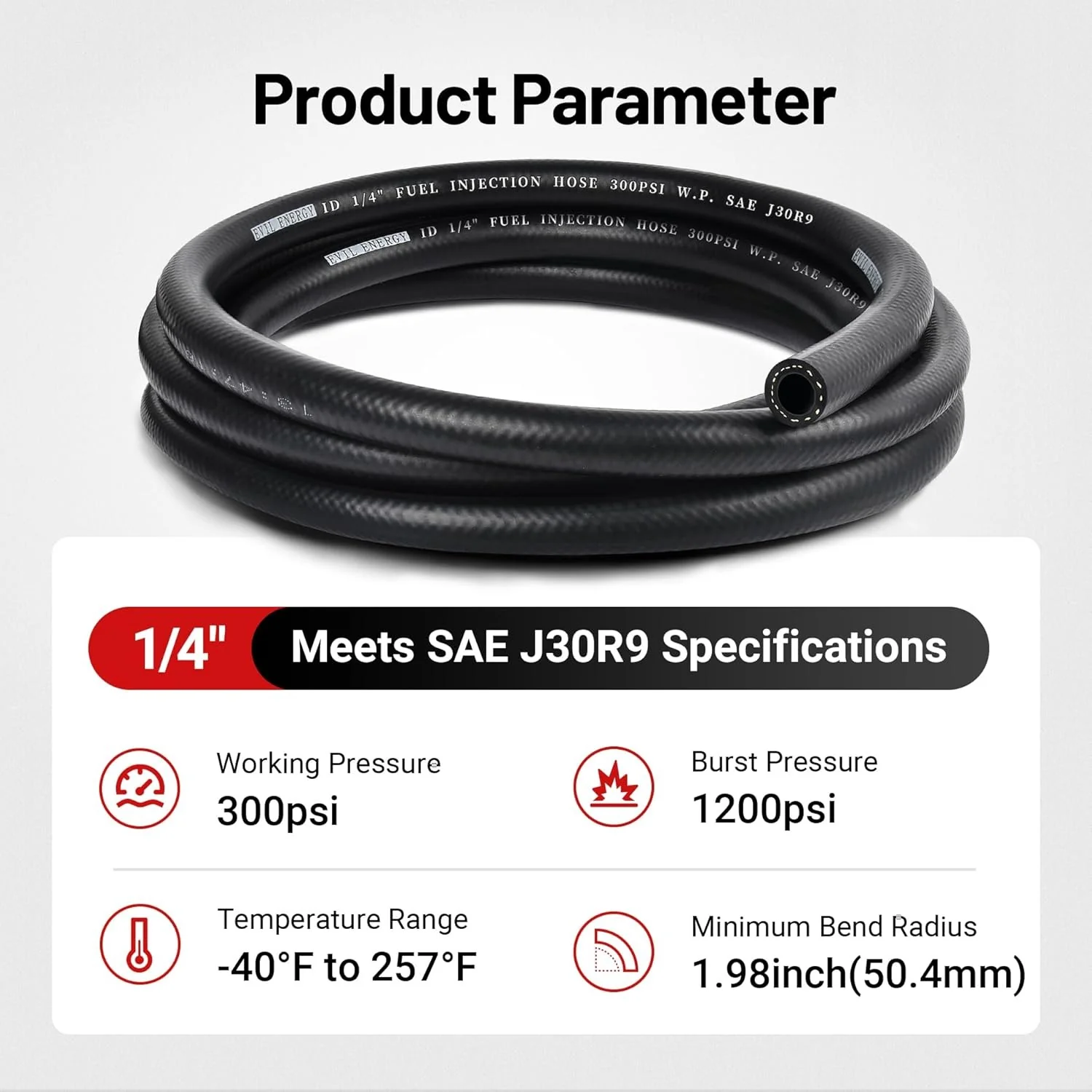 EVIL ENERGY Fuel Injection Hose Fuel Hose Line SAE 30R9 300PSI (3/8 1/4 5/16 inch) - Image 13