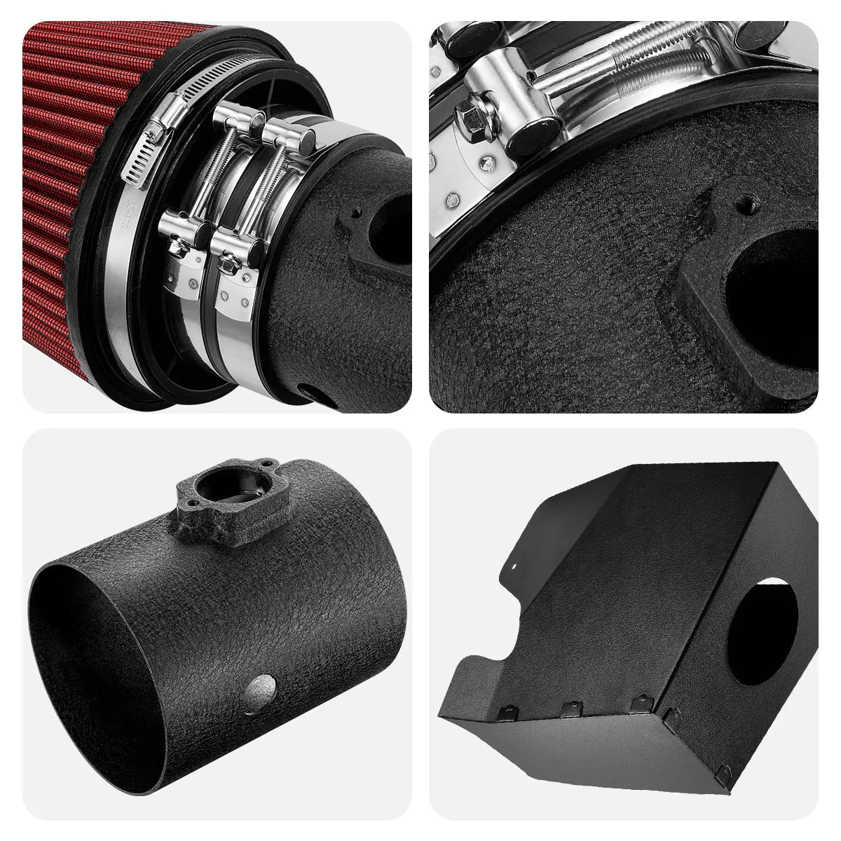 EVIL ENERGY Heat-Shield Air Intake Kit For 2008-2010 6.4L Powerstroke Ford F250 F350 F450 - Image 7