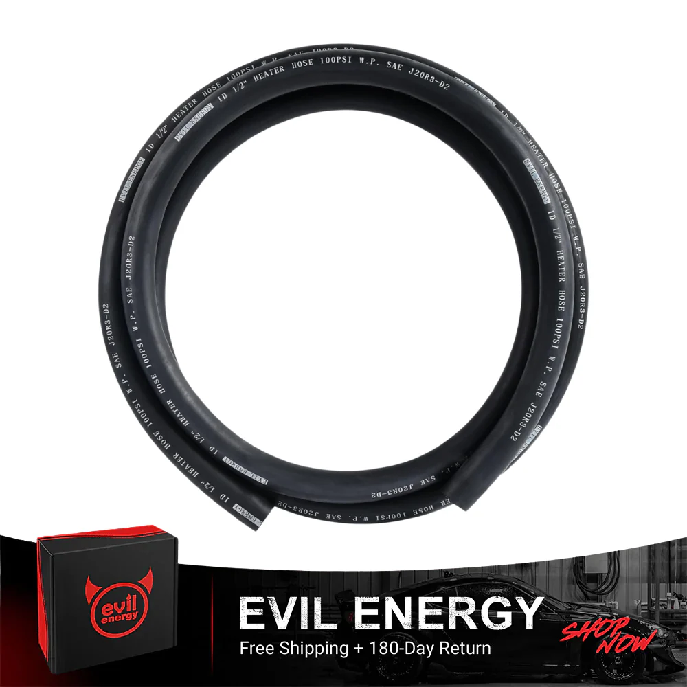 EVIL ENERGY Heater Hose Coolant Radiator Straight 100PSI SAE 20R3 (5/8,1/2,3/4,3/8,5/16,1 inch)