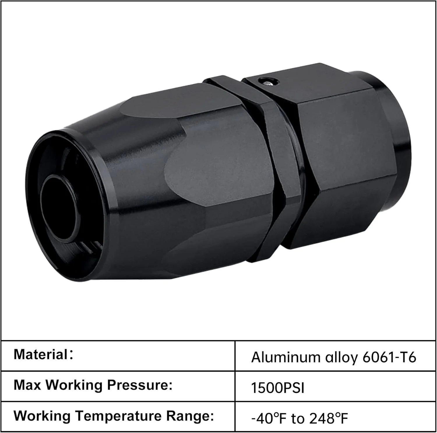 EVIL ENERGY AN Hose End Fitting Straight Swivel Aluminum Black (4/6/8/10/12/16/20AN) - Image 15