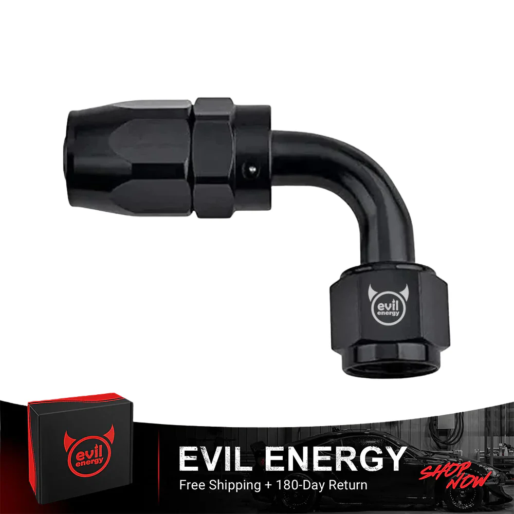 EVIL ENERGY AN Hose End Fitting Straight Swivel Aluminum Black (4/6/8/10/12/16/20AN) - Image 9