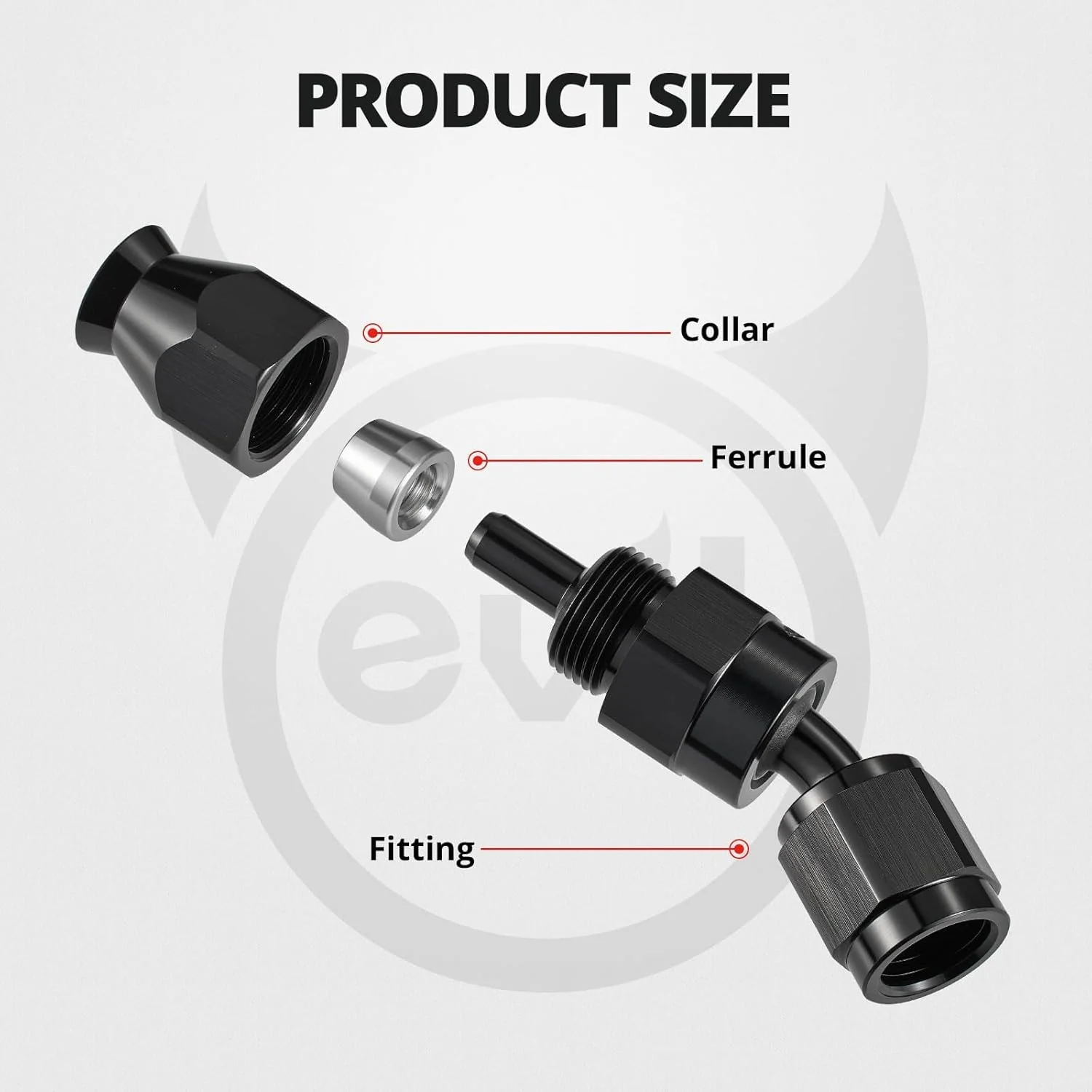 EVIL ENERGY PTFE Hose End Fitting for PTFE Hose Only (3/4/6/8/10/12AN) - Black - Image 71