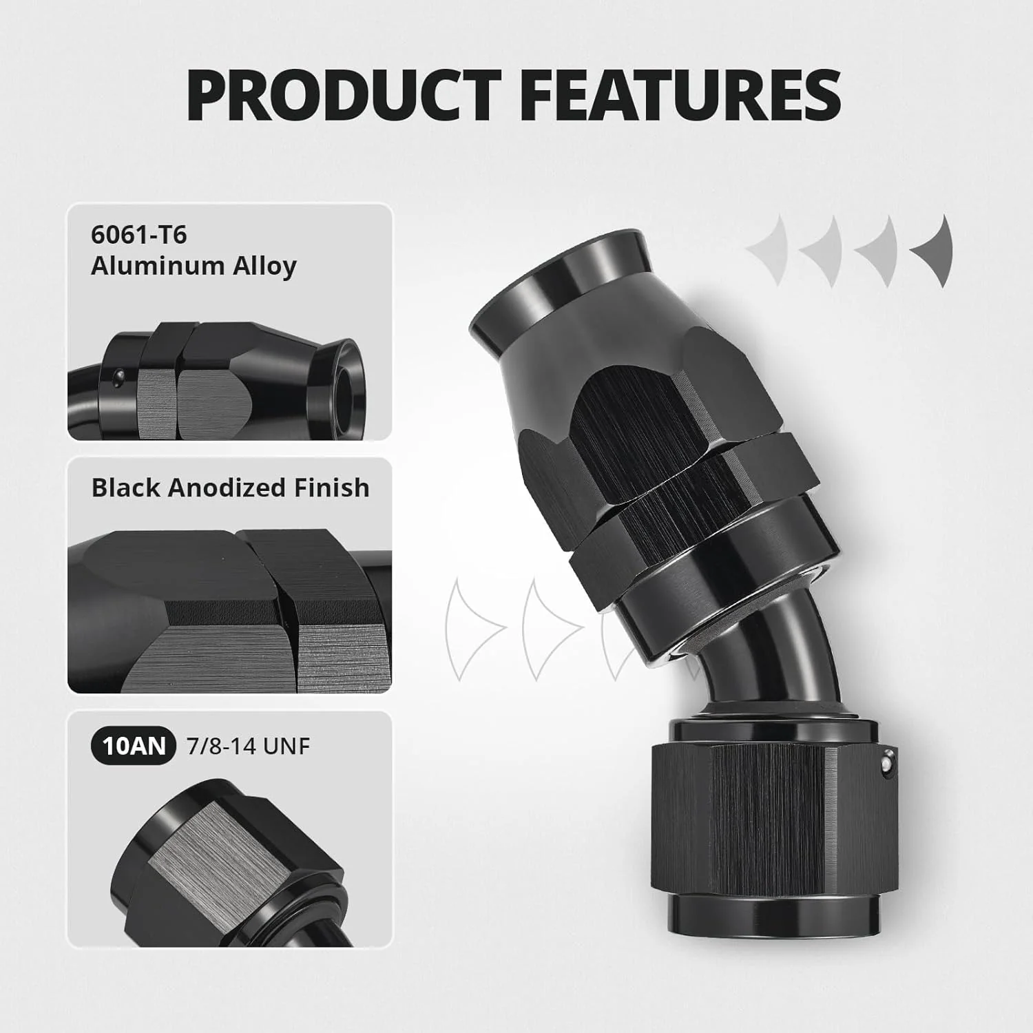 EVIL ENERGY PTFE Hose End Fitting for PTFE Hose Only (3/4/6/8/10/12AN) - Black - Image 80
