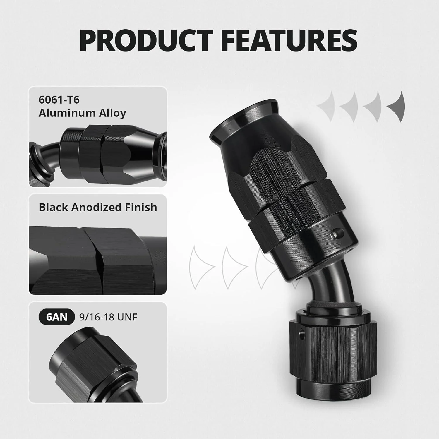 EVIL ENERGY PTFE Hose End Fitting for PTFE Hose Only (3/4/6/8/10/12AN) - Black - Image 81