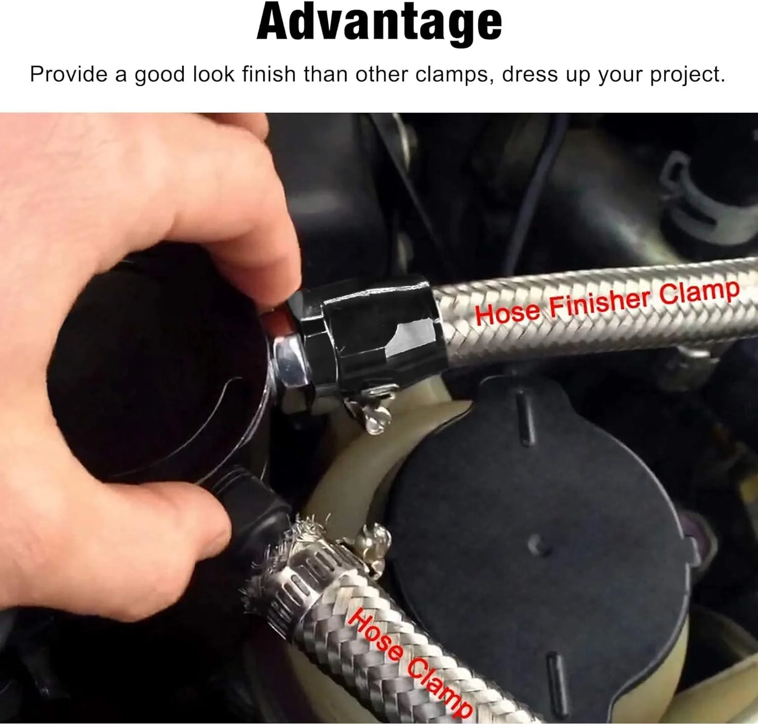 EVIL ENERGY Hose Finisher Clamp Aluminium Black - Image 3