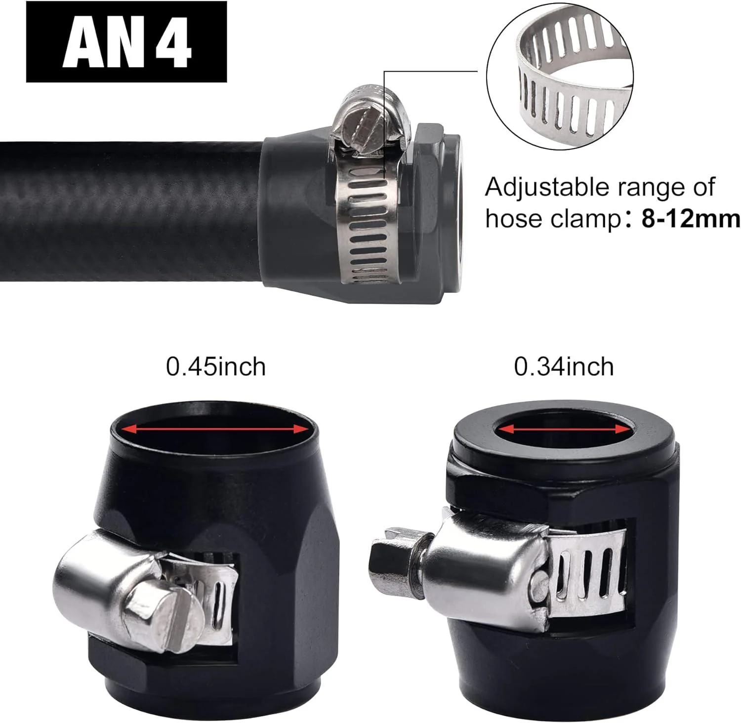 EVIL ENERGY Hose Finisher Clamp Aluminium Black - Image 4