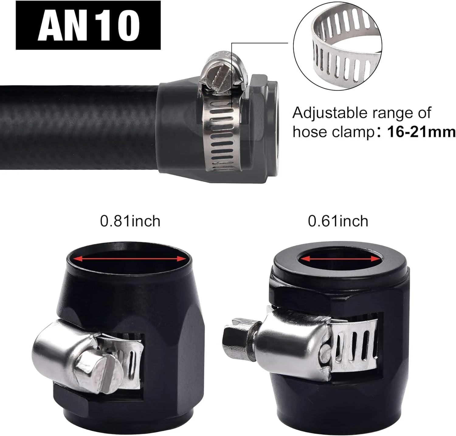 EVIL ENERGY Hose Finisher Clamp Aluminium Black - Image 7