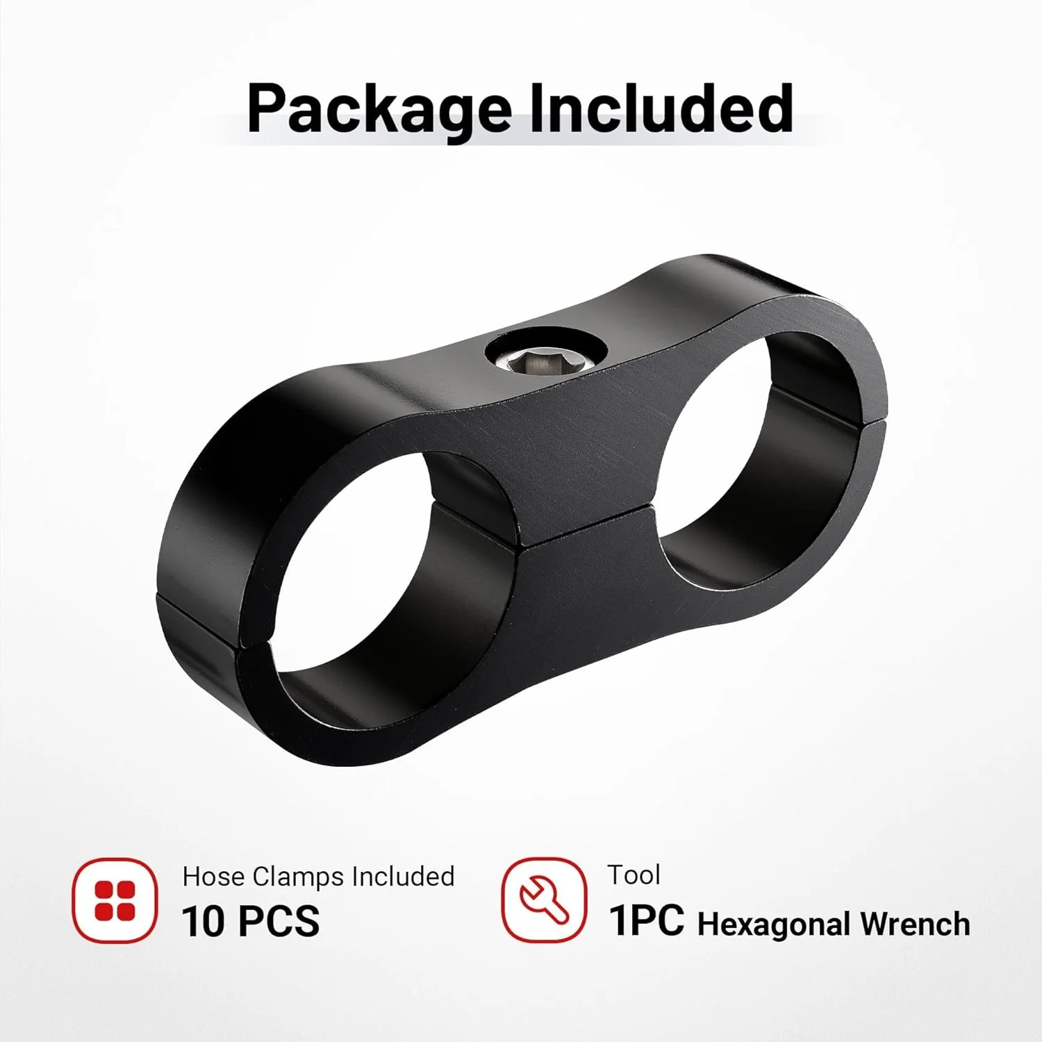 EVIL ENERGY Hose Separator Clamp Fuel Line Mounting Clamp Aluminum Black 4/6/8/10PCS - Image 21