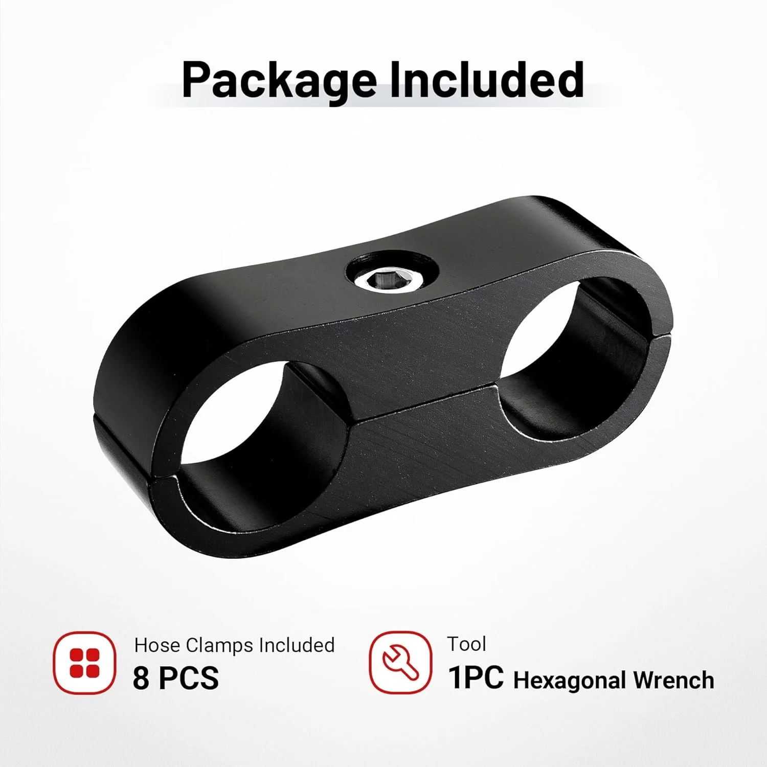 EVIL ENERGY Hose Separator Clamp Fuel Line Mounting Clamp Aluminum Black 4/6/8/10PCS - Image 23