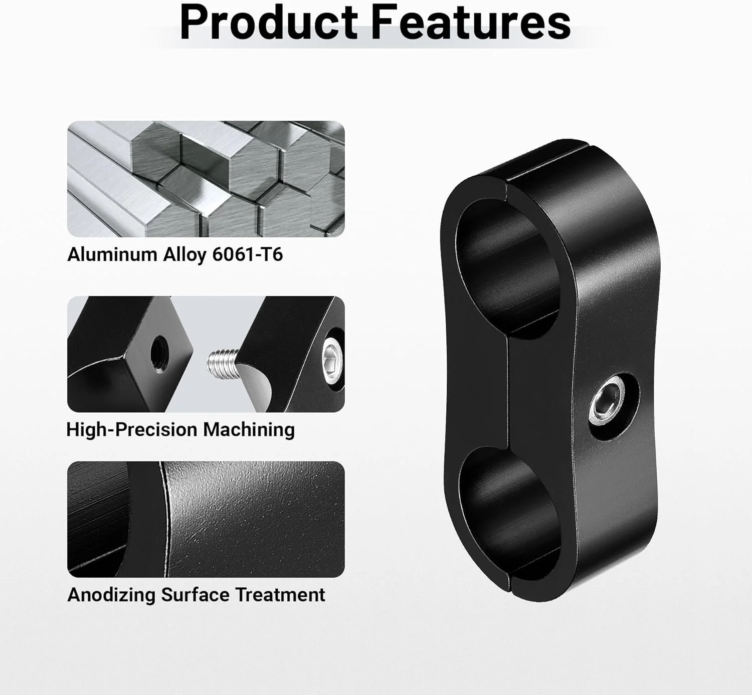 EVIL ENERGY Hose Separator Clamp Fuel Line Mounting Clamp Aluminum Black 4/6/8/10PCS - Image 28