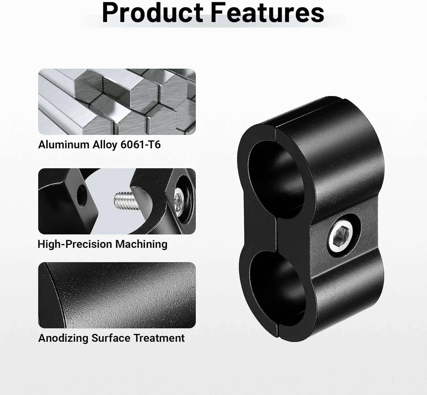 EVIL ENERGY Hose Separator Clamp Fuel Line Mounting Clamp Aluminum Black 4/6/8/10PCS - Image 29