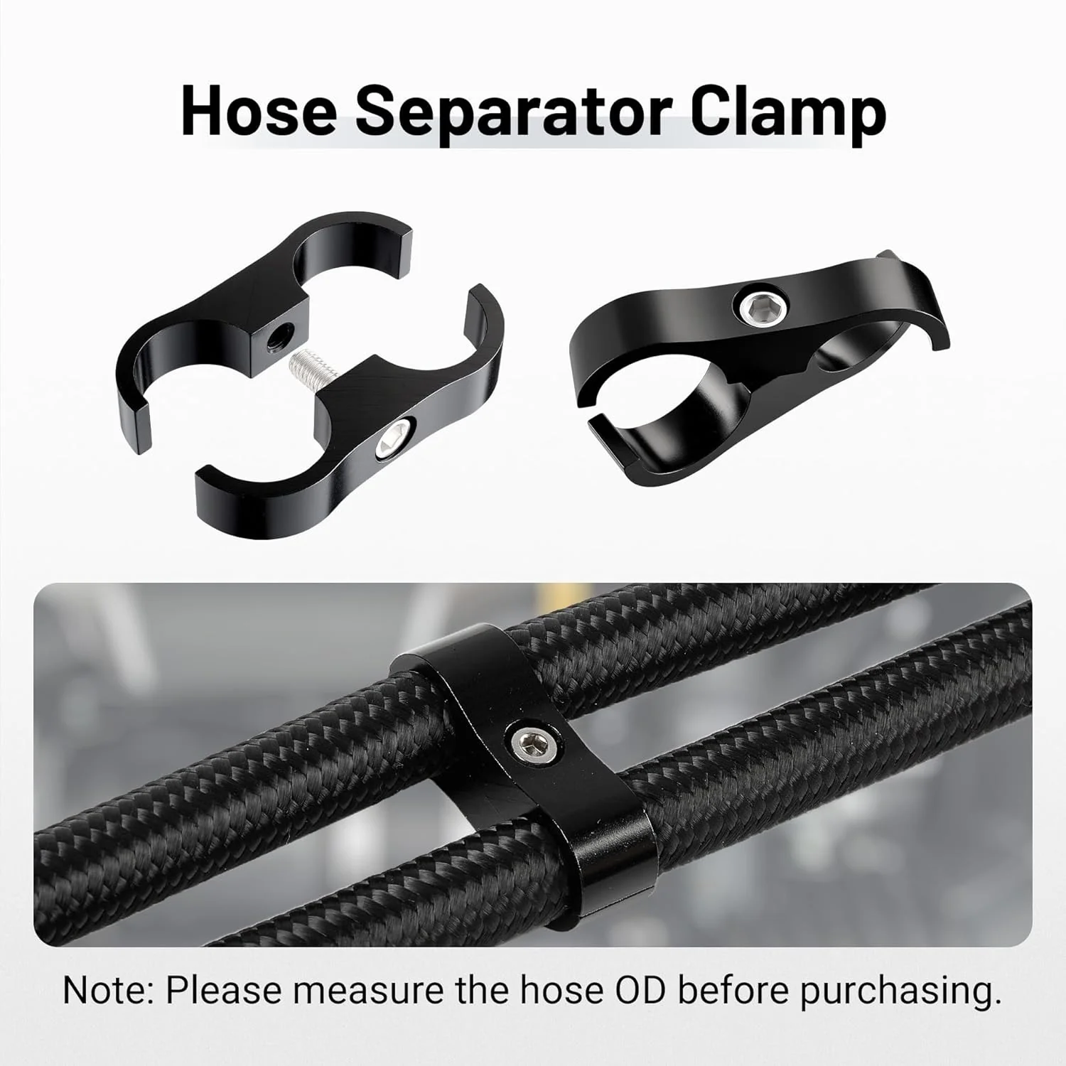EVIL ENERGY Hose Separator Clamp Fuel Line Mounting Clamp Aluminum Black 4/6/8/10PCS - Image 35