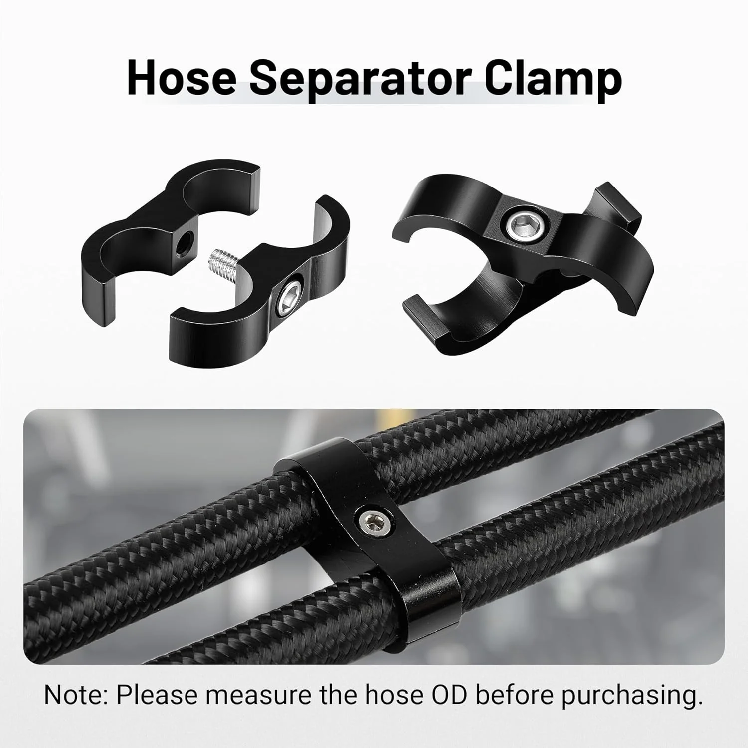 EVIL ENERGY Hose Separator Clamp Fuel Line Mounting Clamp Aluminum Black 4/6/8/10PCS - Image 36