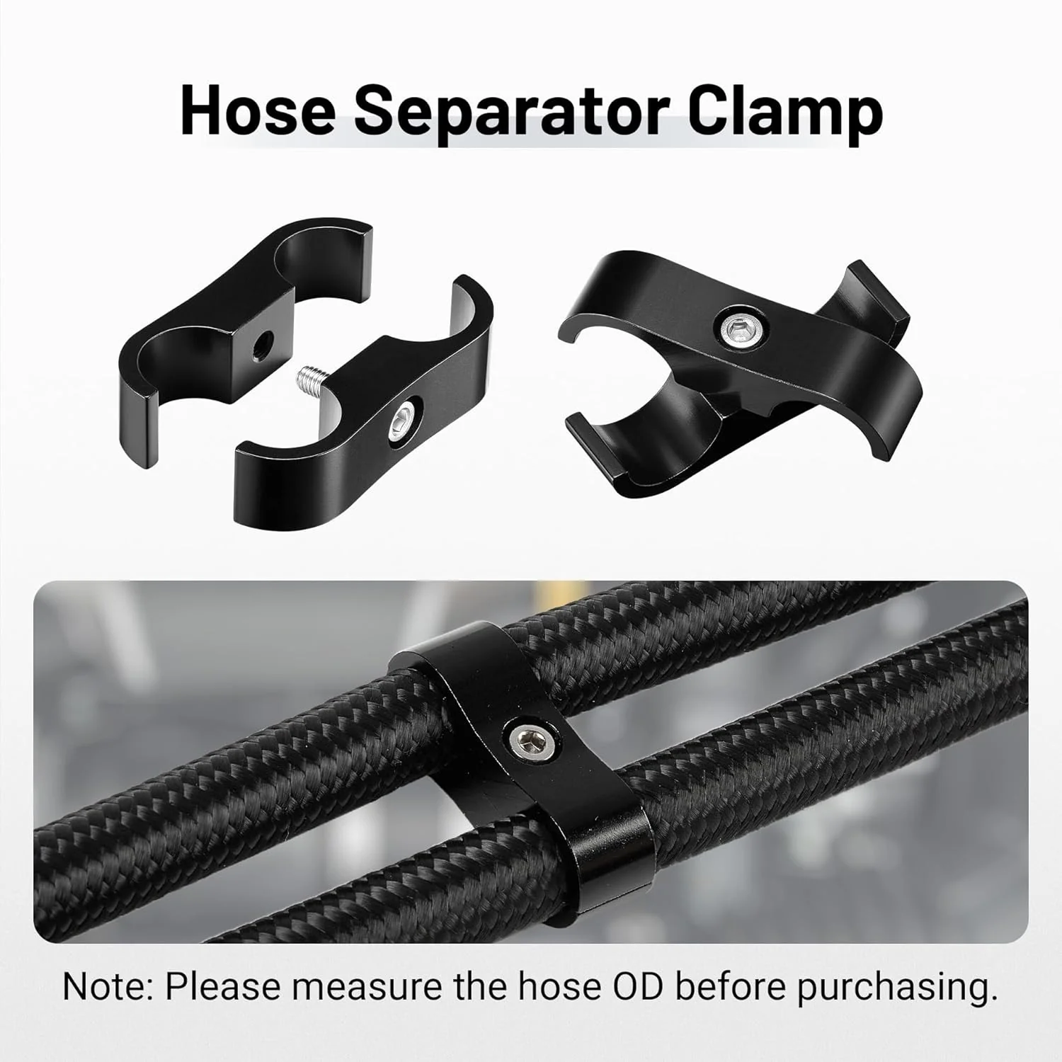 EVIL ENERGY Hose Separator Clamp Fuel Line Mounting Clamp Aluminum Black 4/6/8/10PCS - Image 38