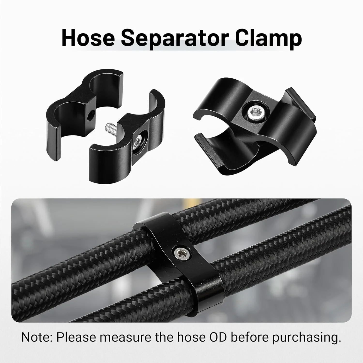 EVIL ENERGY Hose Separator Clamp Fuel Line Mounting Clamp Aluminum Black 4/6/8/10PCS - Image 39