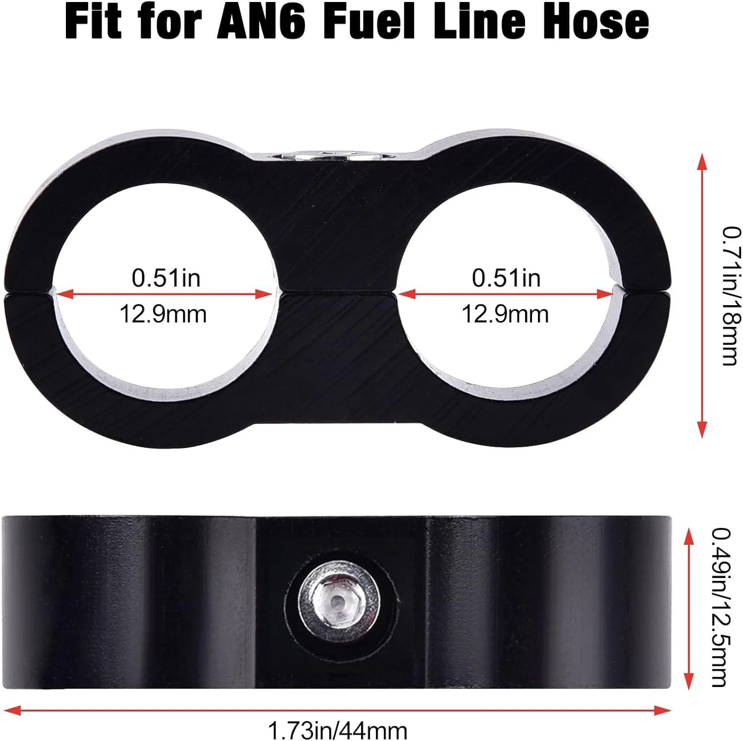 EVIL ENERGY Hose Separator Clamp Fuel Line Mounting Clamp Aluminum Black 4/6/8/10PCS - Image 6