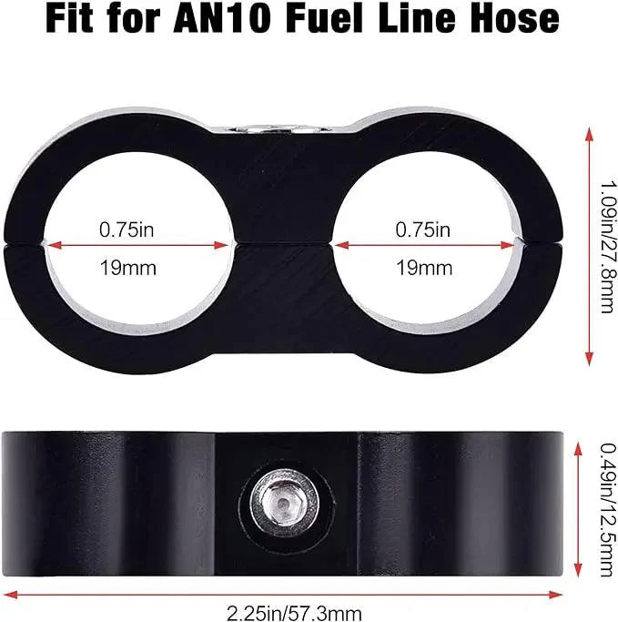 EVIL ENERGY Hose Separator Clamp Fuel Line Mounting Clamp Aluminum Black 4/6/8/10PCS - Image 8