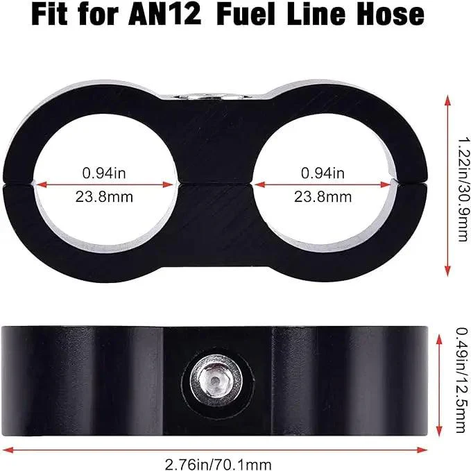 EVIL ENERGY Hose Separator Clamp Fuel Line Mounting Clamp Aluminum Black 4/6/8/10PCS - Image 9
