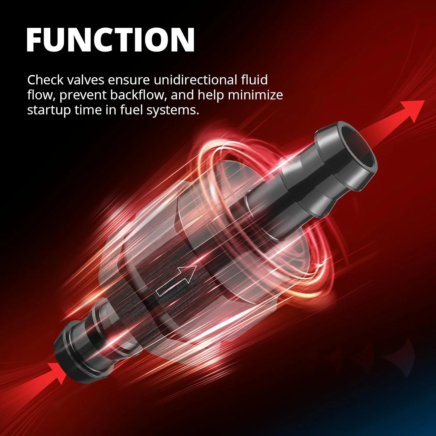 EVIL ENERGY Inline One Way Fuel Check Valve Aluminum Barb Fitting – Black - Image 8