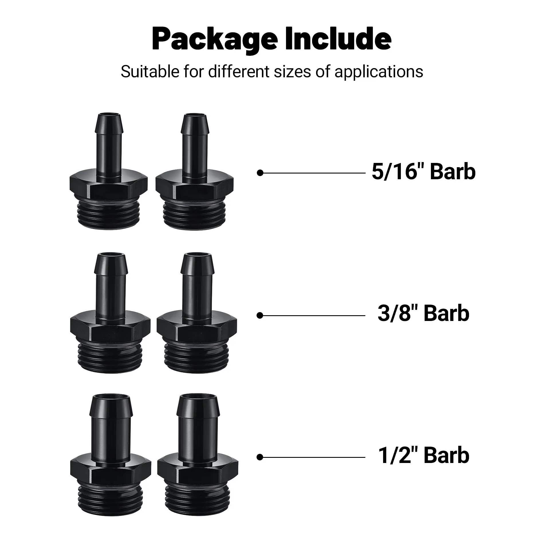 EVIL ENERGY Inline Fuel Filter 10/30/40/100 Micron with Barb 1/2-inch, 3/8-inch, 5/16-inch Fitting Adapter Bundle with AN Fitting Wrench - Image 4