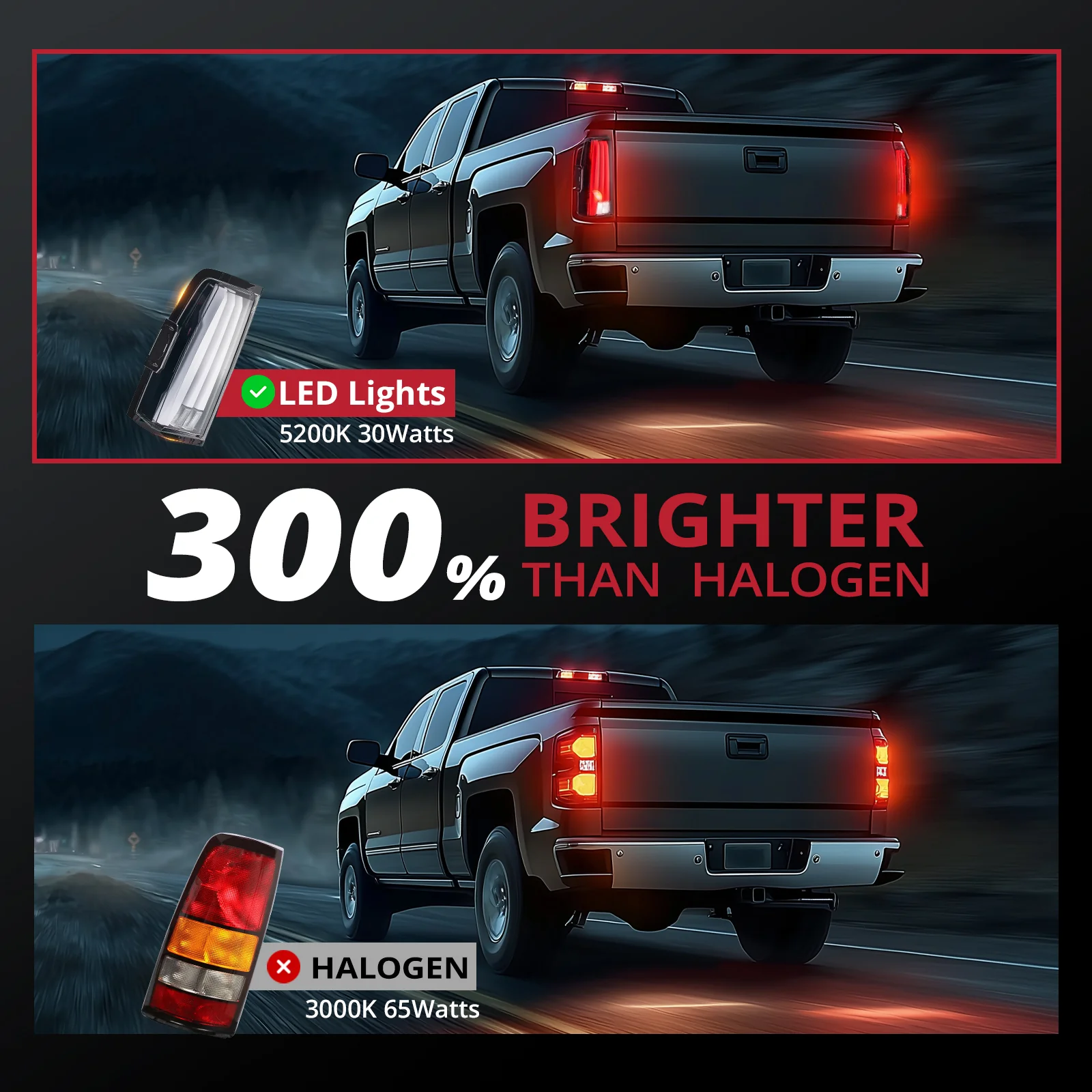 EVIL ENERGY LED Tail Lights Assembly Fit for Chevy Silverado 2003-2007 1500 2500 3500HD, IP67 Waterproof LED Tail Lights Rear Tail Lights Pair White - Image 2