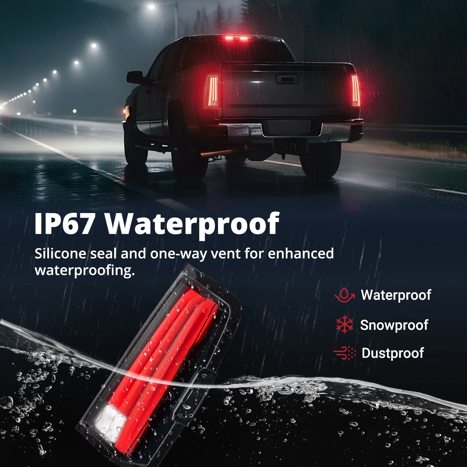 EVIL ENERGY LED Tail Lights Assembly Fit for Chevy Silverado 2003-2007 1500 2500 3500HD, IP67 Waterproof LED Tail Lights Rear Tail Lights Pair White - Image 5