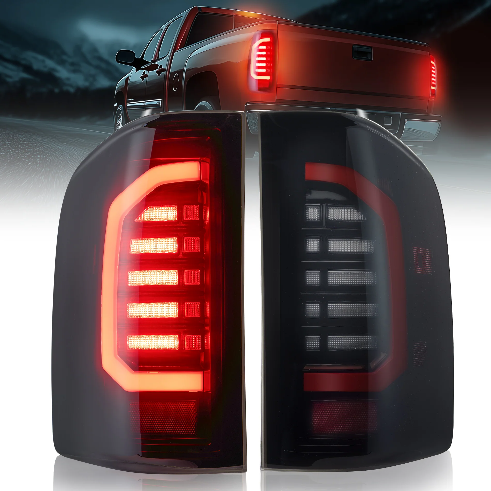 EVIL ENERGY LED Tail Lights Black Smoke For 2007-2013 Chevy Silverado 1500 2500 HD 3500 HD - Image 2