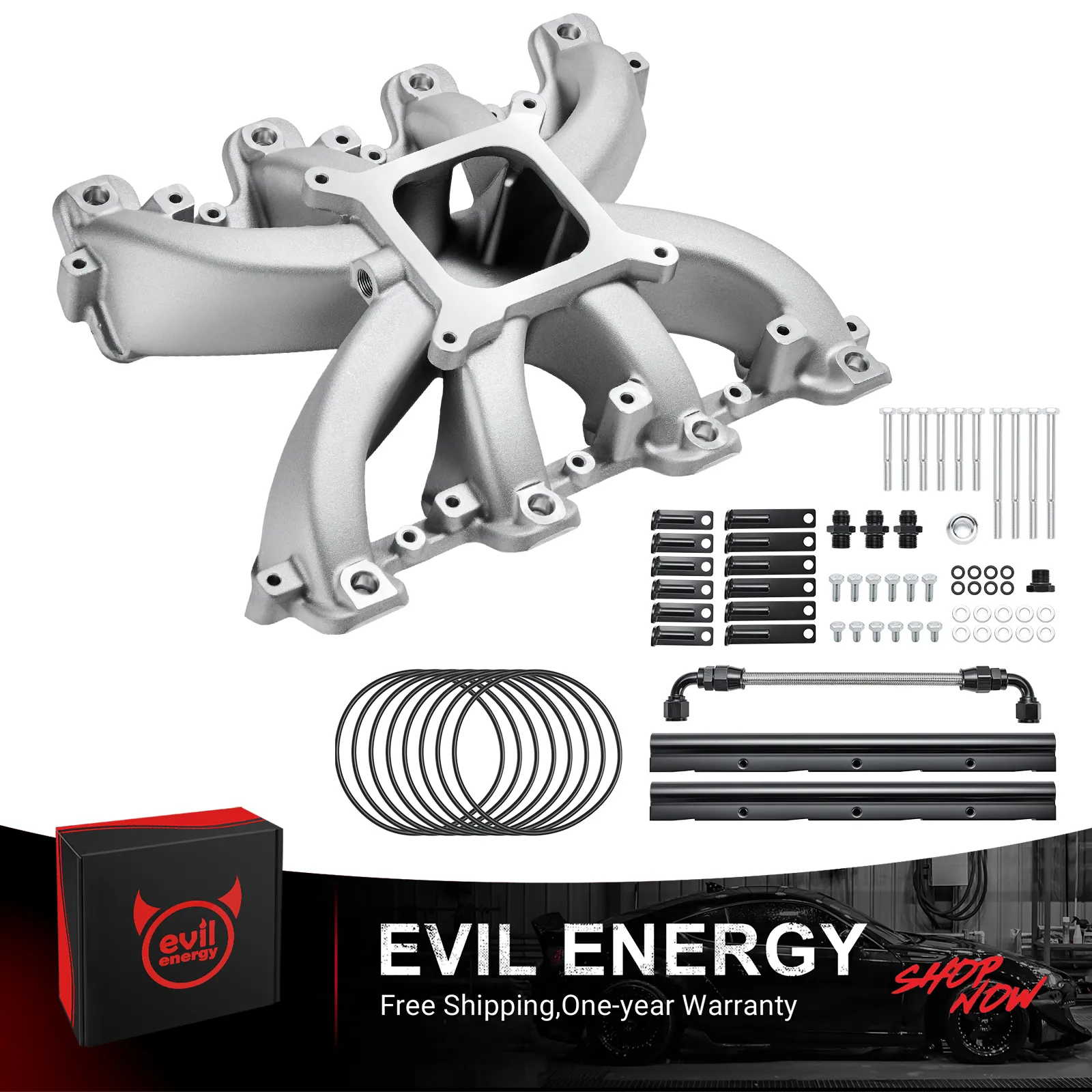 EVIL ENERGY LS1 LS2 LS6 EFI Intake Manifold with Fuel Rails