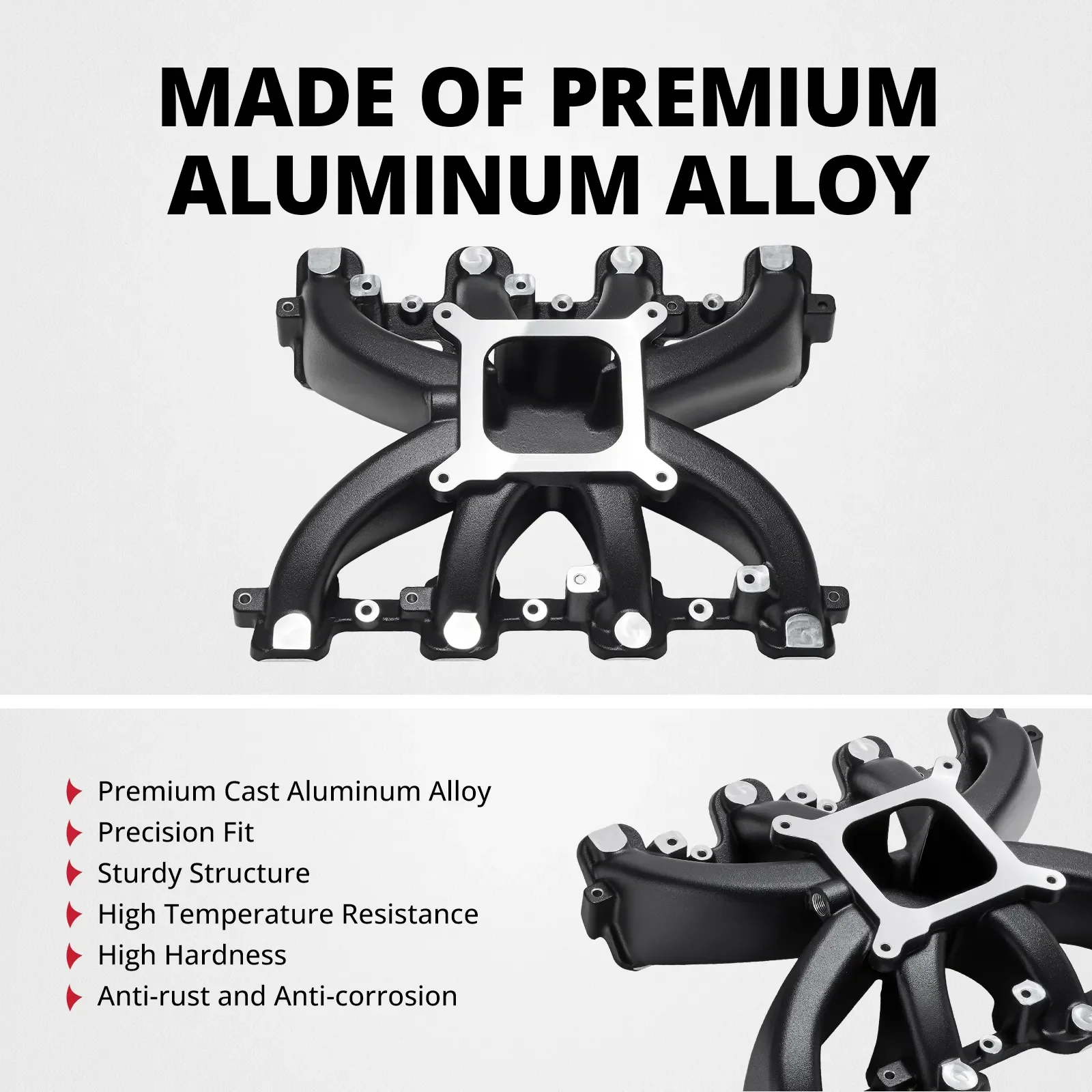 EVIL ENERGY LS1 LS2 LS6 Single Plane Carburetor Intake Manifold - Image 4