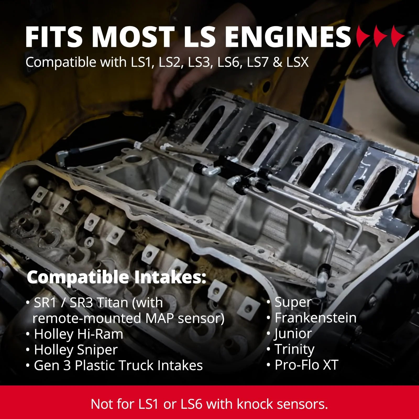 EVIL ENERGY LS Stainless Steel Coolant Crossover Steam Vent Kit  - Complete Leak-Proof Kit for 5.3/6.0 LS1 LS2 LS3 LS6 LS7 LSX Engines Black|Red - Image 3