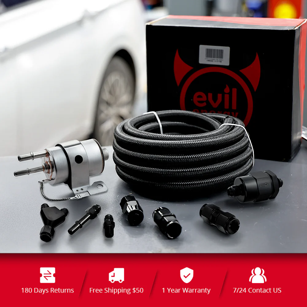 EVIL ENERGY Fuel Filter Regulator 58 PSI Kit With 20FT PTFE/CPE Fuel Line  compatible with 1999-2014 Chevrolet V8 - Image 14