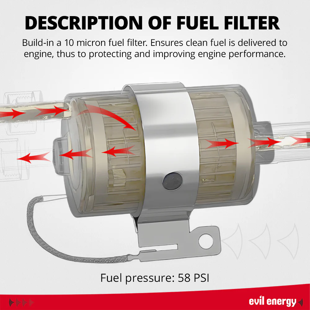 EVIL ENERGY Fuel Filter Regulator 58 PSI Kit With 20FT PTFE/CPE Fuel Line  compatible with 1999-2014 Chevrolet V8 - Image 5