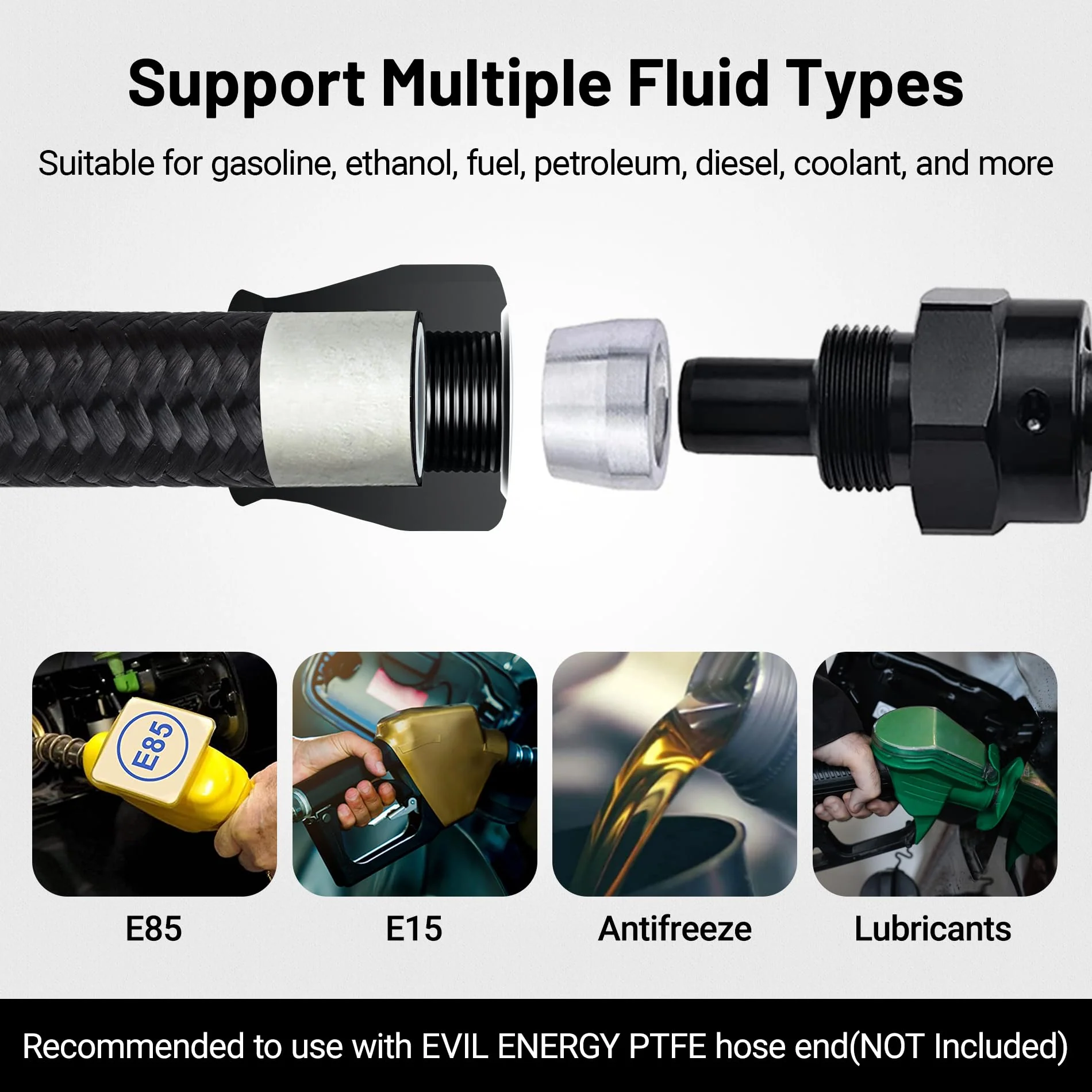 Evil Energy LS Swap Fuel System Kit | 6AN Adjustable Fuel Pressure Regulator with PTFE Fuel Line 25FT - Image 13