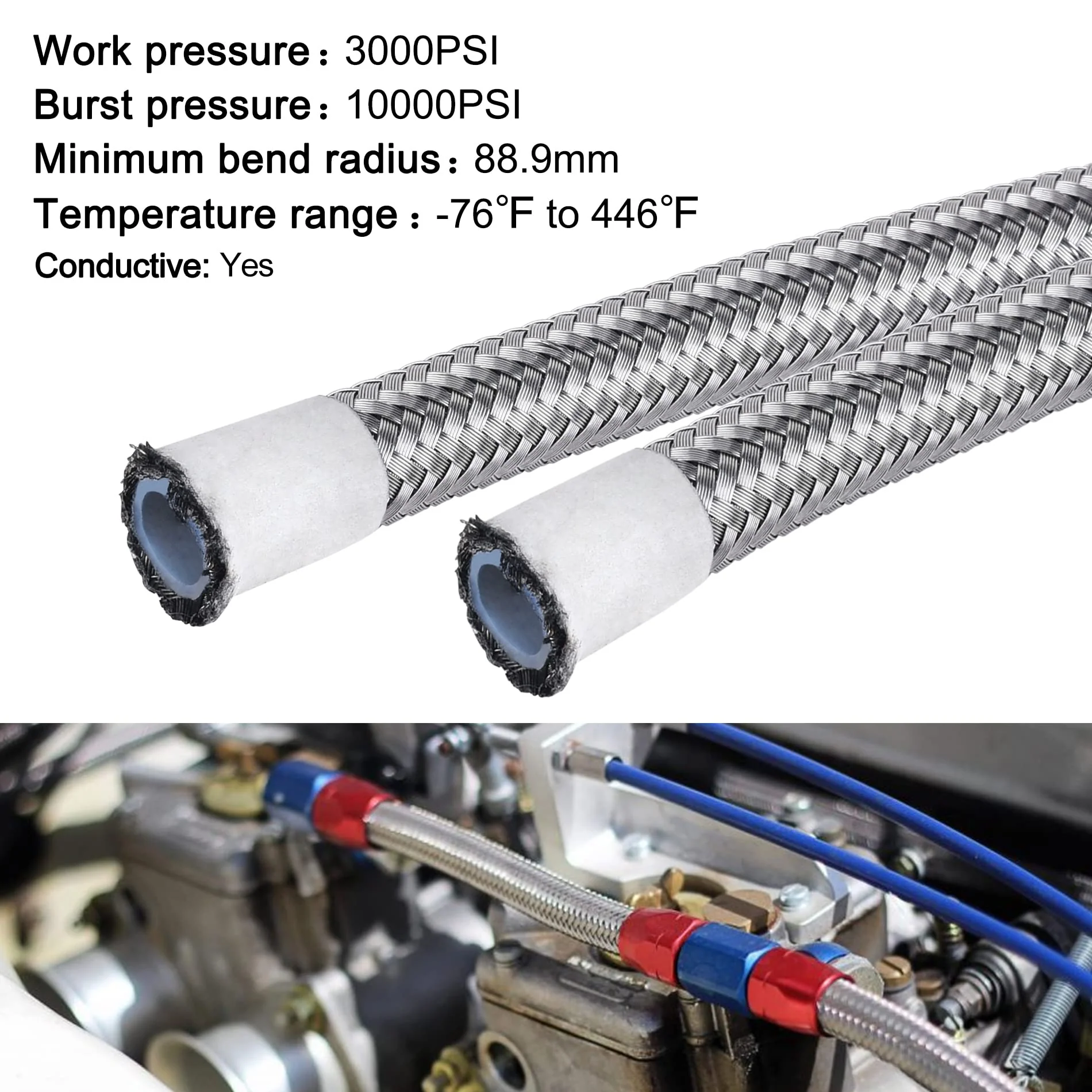 Evil Energy LS Swap Fuel System Kit | 6AN Adjustable Fuel Pressure Regulator with PTFE Fuel Line 25FT - Image 18