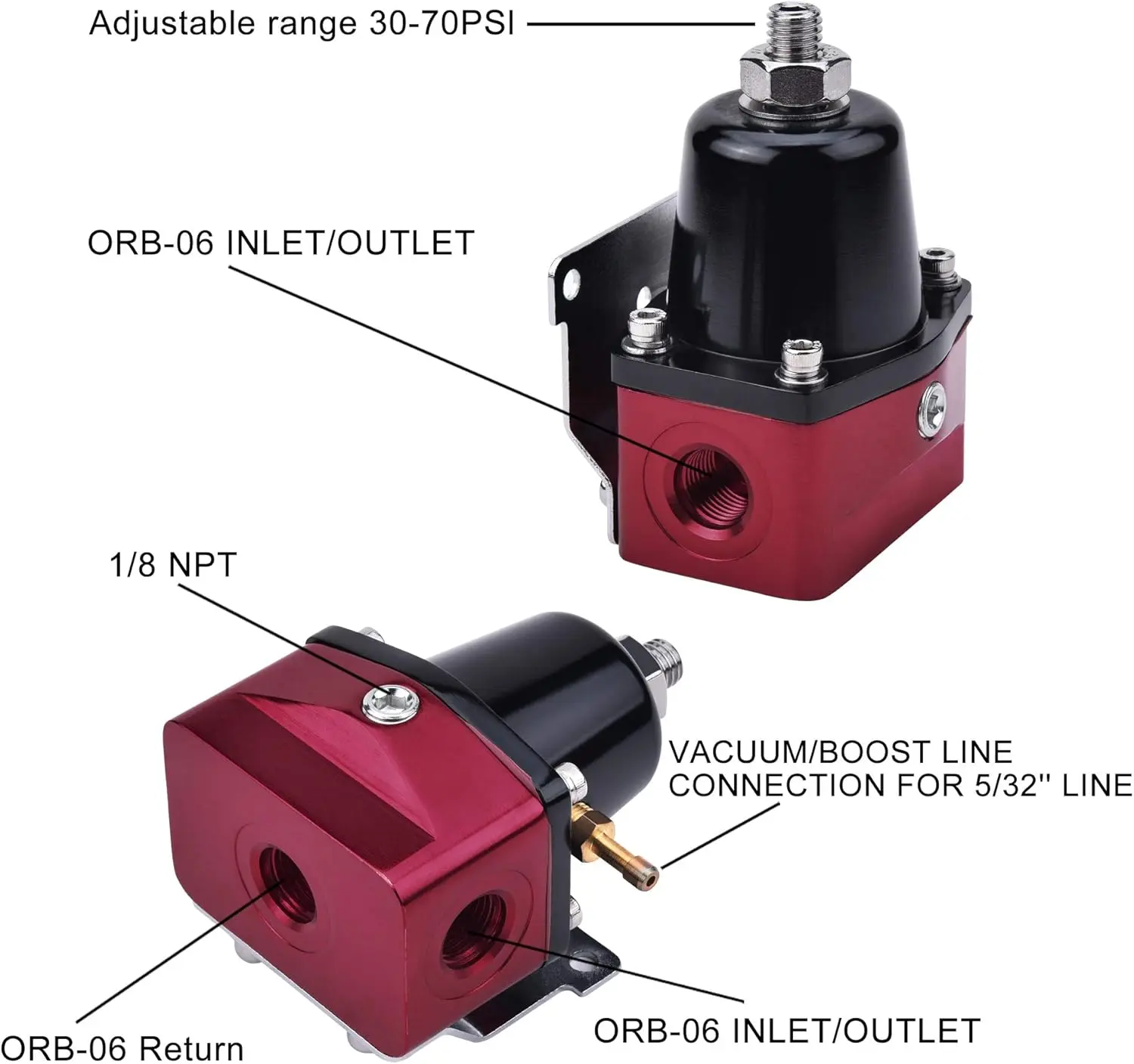 Evil Energy LS Swap Fuel System Kit | 6AN Adjustable Fuel Pressure Regulator with PTFE Fuel Line 25FT - Image 8
