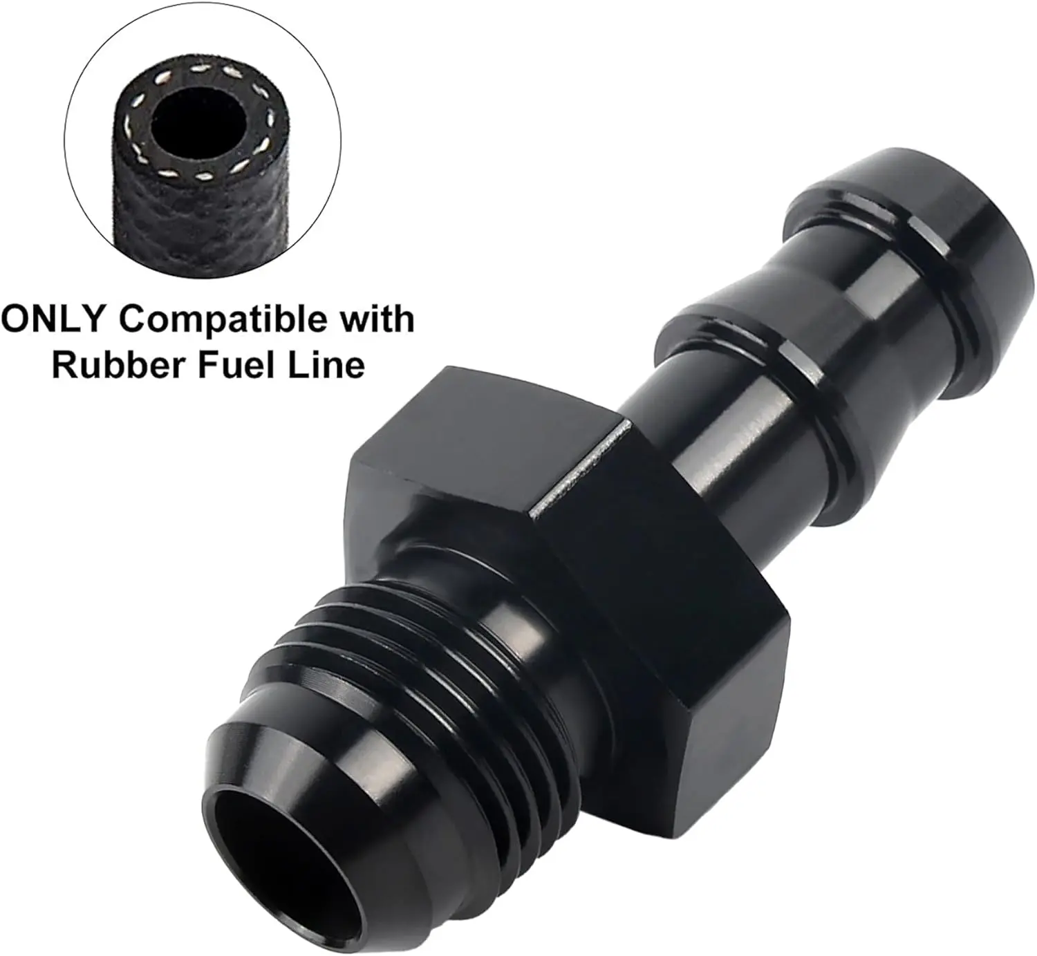EVIL ENERGY 4/6/8/10AN Male to 1/2-inch 1/4-inch 4/8-inch 5/8-inch 5/16-inch Barb Push on Fitting Adapter Aluminum - Image 16