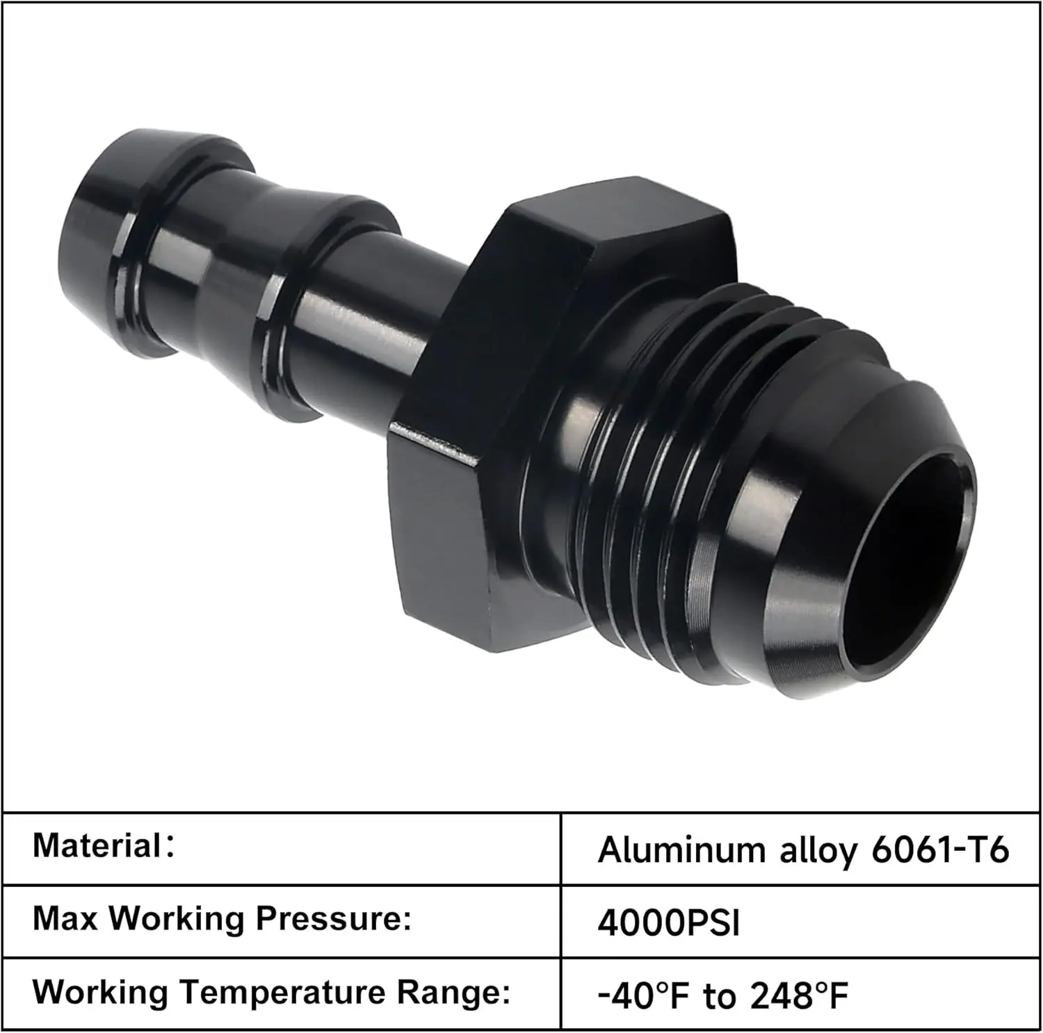 EVIL ENERGY 4/6/8/10AN Male to 1/2-inch 1/4-inch 4/8-inch 5/8-inch 5/16-inch Barb Push on Fitting Adapter Aluminum - Image 19