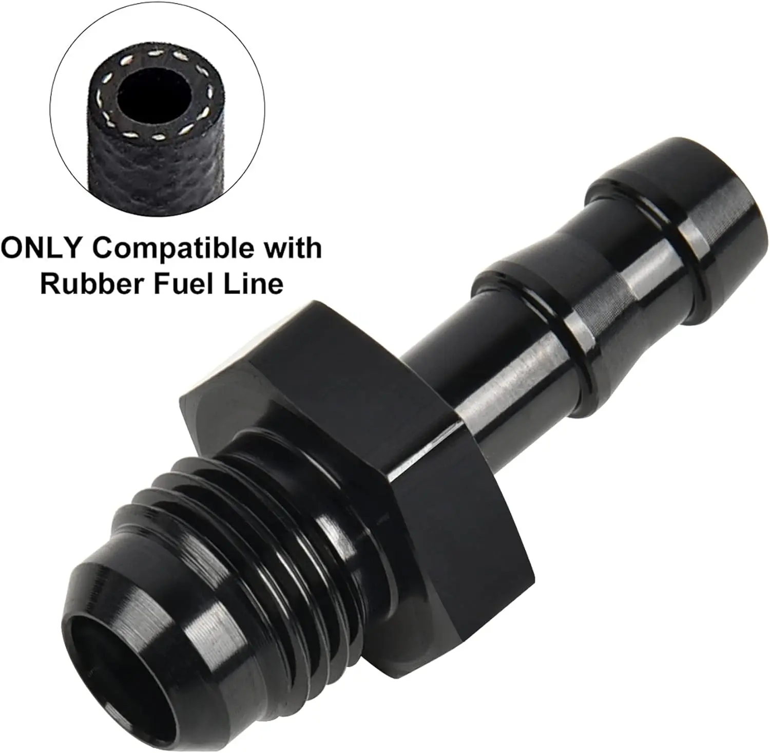 EVIL ENERGY 4/6/8/10AN Male to 1/2-inch 1/4-inch 4/8-inch 5/8-inch 5/16-inch Barb Push on Fitting Adapter Aluminum - Image 24