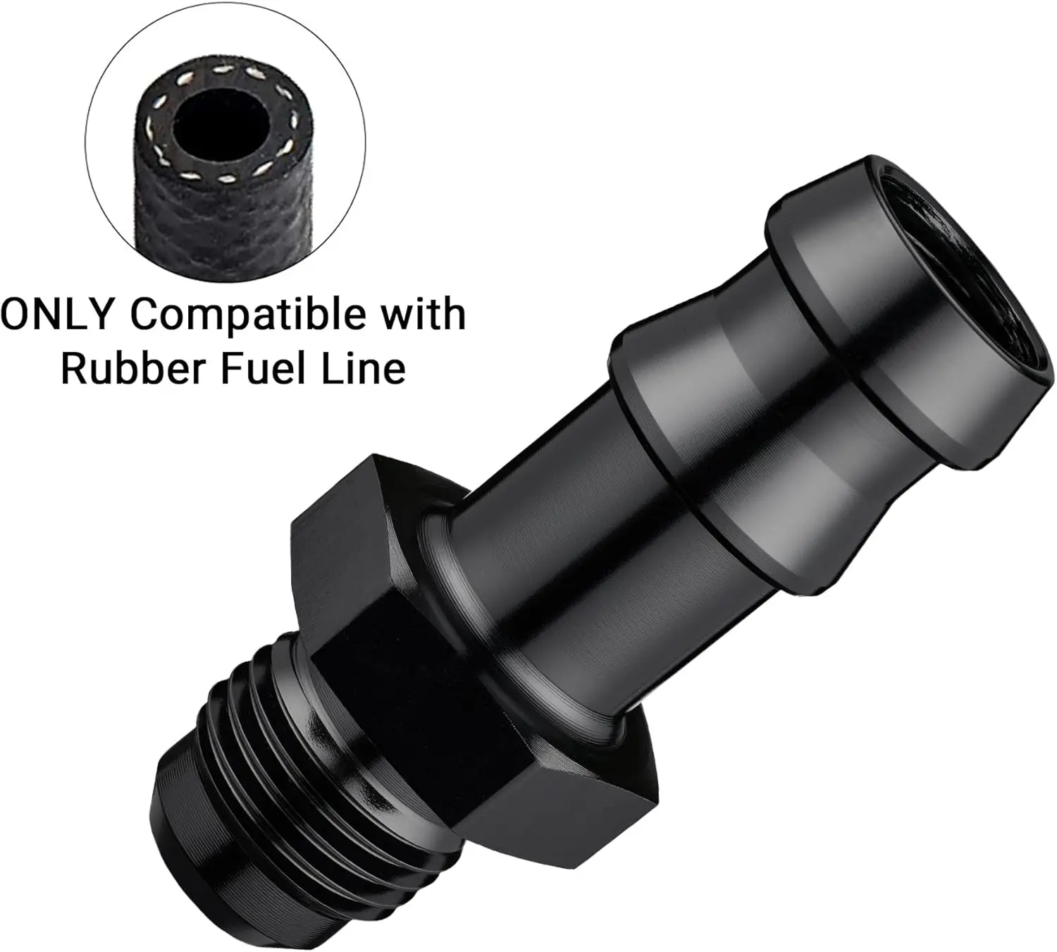 EVIL ENERGY 4/6/8/10AN Male to 1/2-inch 1/4-inch 4/8-inch 5/8-inch 5/16-inch Barb Push on Fitting Adapter Aluminum - Image 28