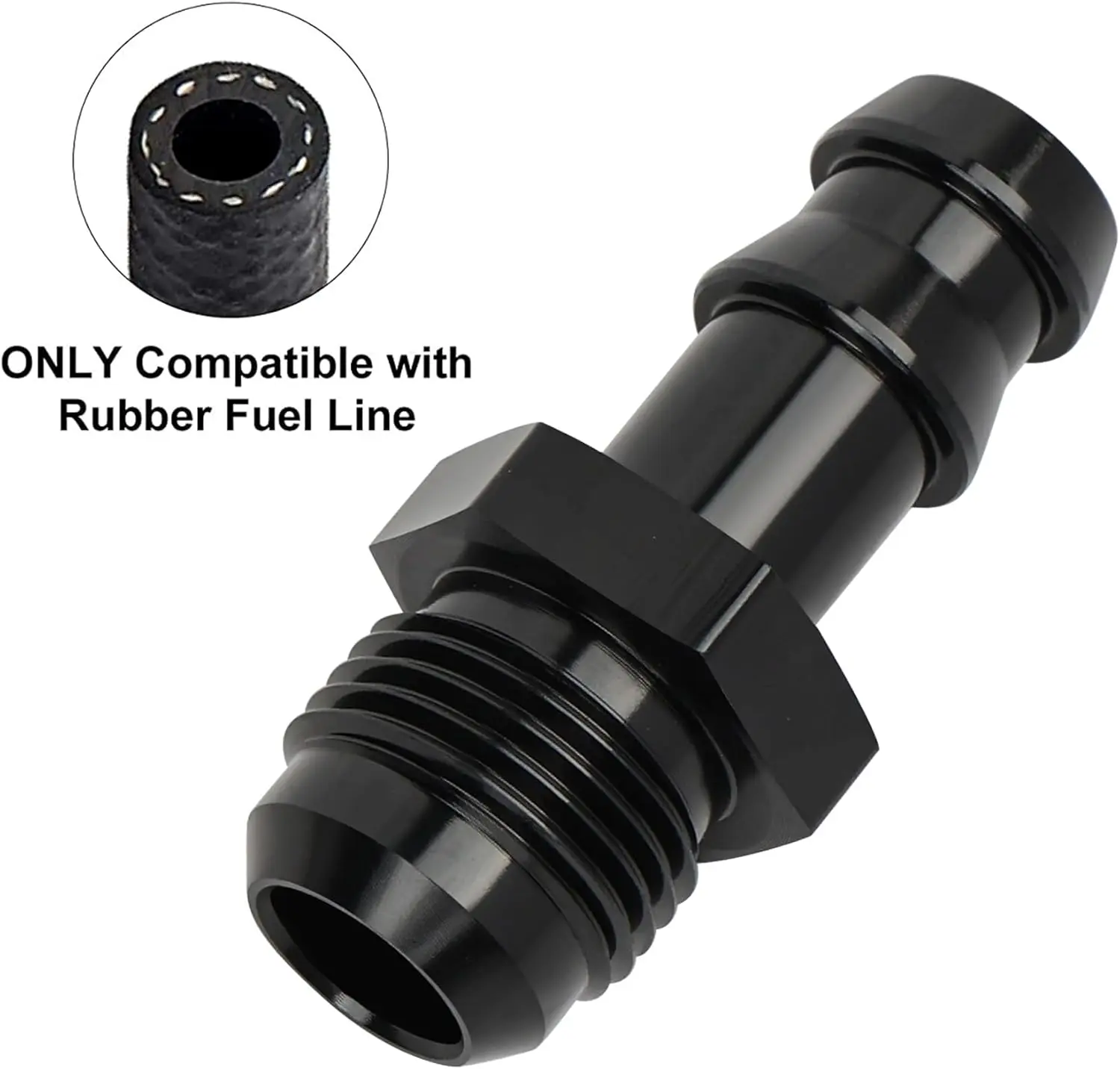 EVIL ENERGY 4/6/8/10AN Male to 1/2-inch 1/4-inch 4/8-inch 5/8-inch 5/16-inch Barb Push on Fitting Adapter Aluminum - Image 33