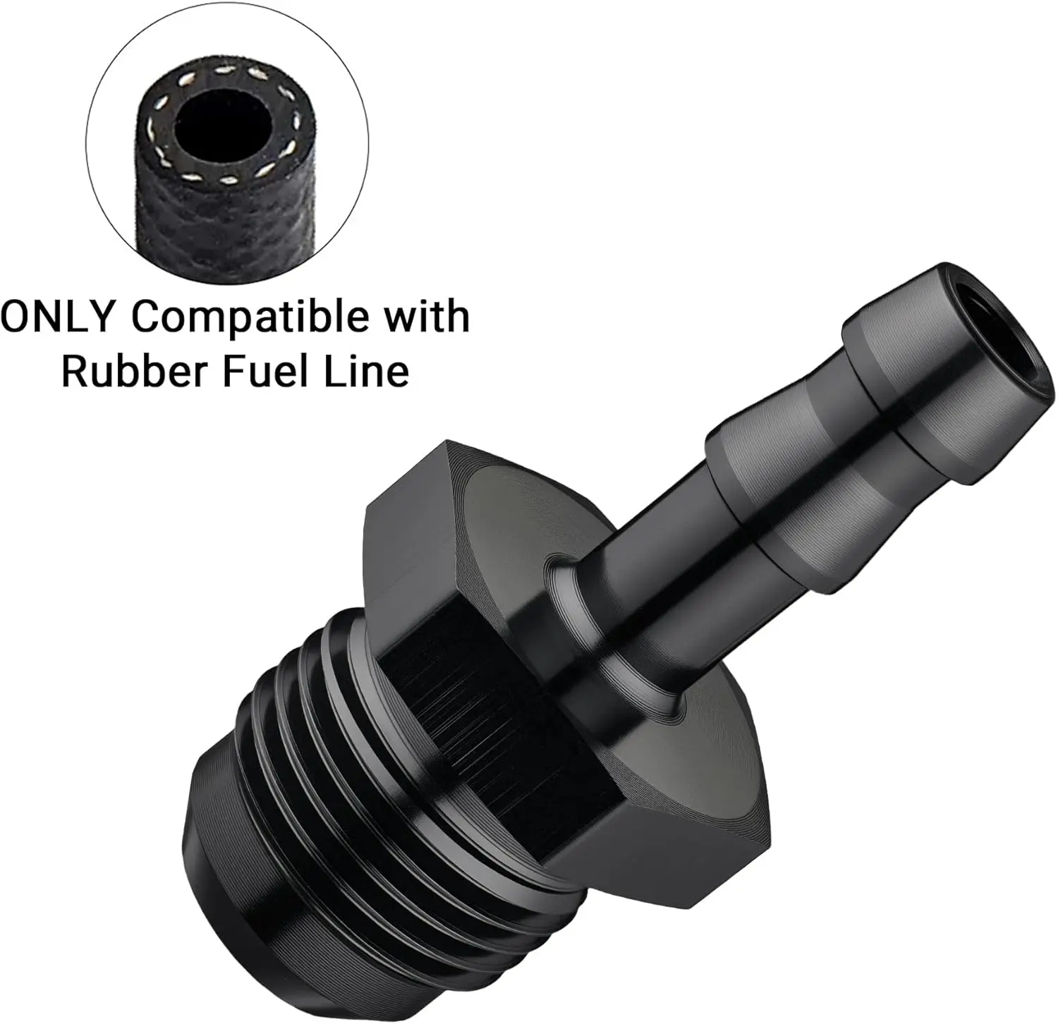 EVIL ENERGY 4/6/8/10AN Male to 1/2-inch 1/4-inch 4/8-inch 5/8-inch 5/16-inch Barb Push on Fitting Adapter Aluminum - Image 37